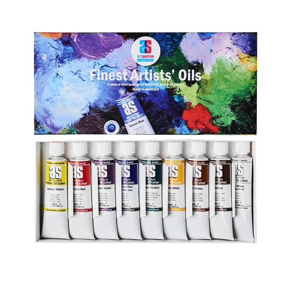 Image of Art SpectrumSet Of 9 X 40mL Series 1 Artist Oil Paint Assorted Colours