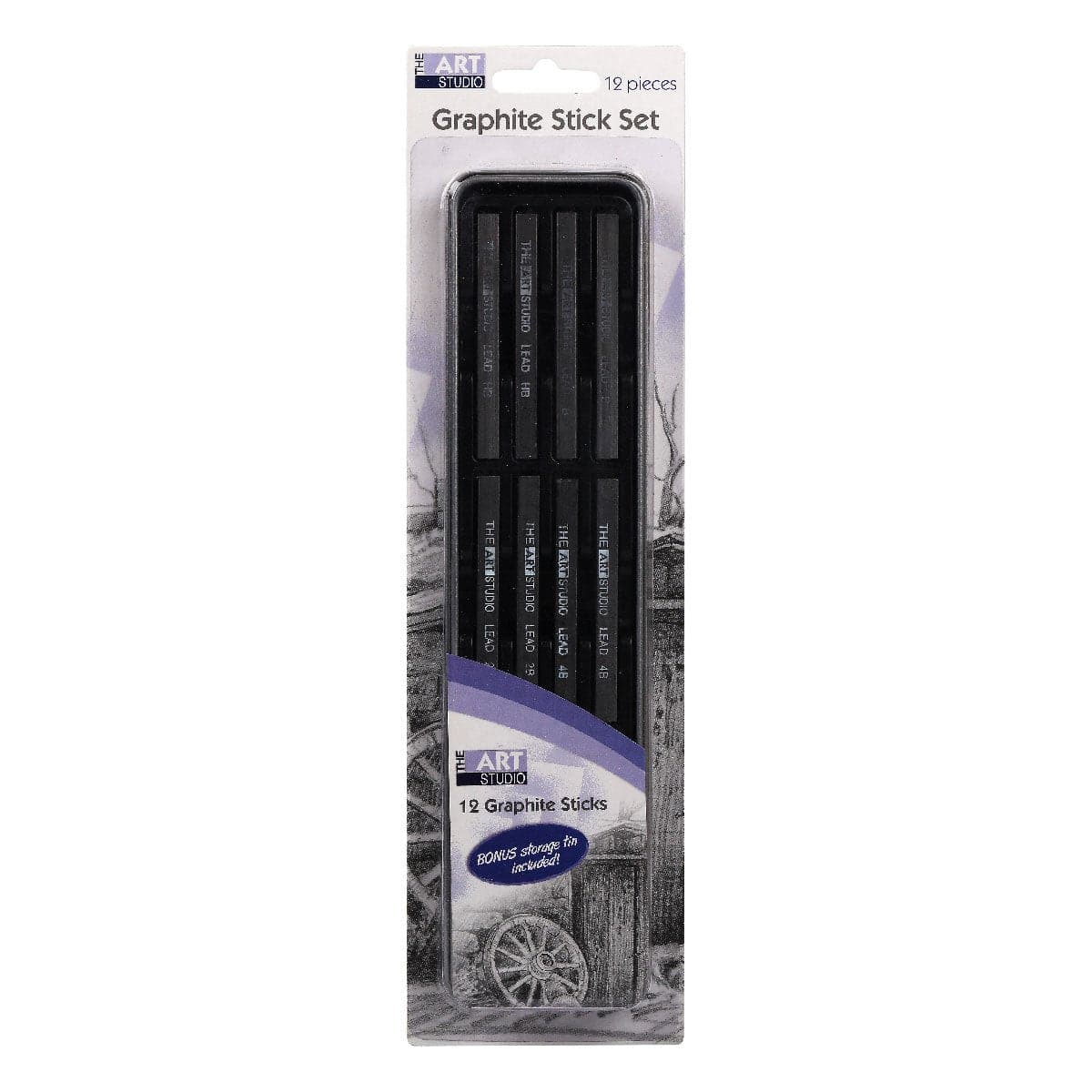 Image of The Art Studio Graphite Sketch Stick Set (12 Pieces)