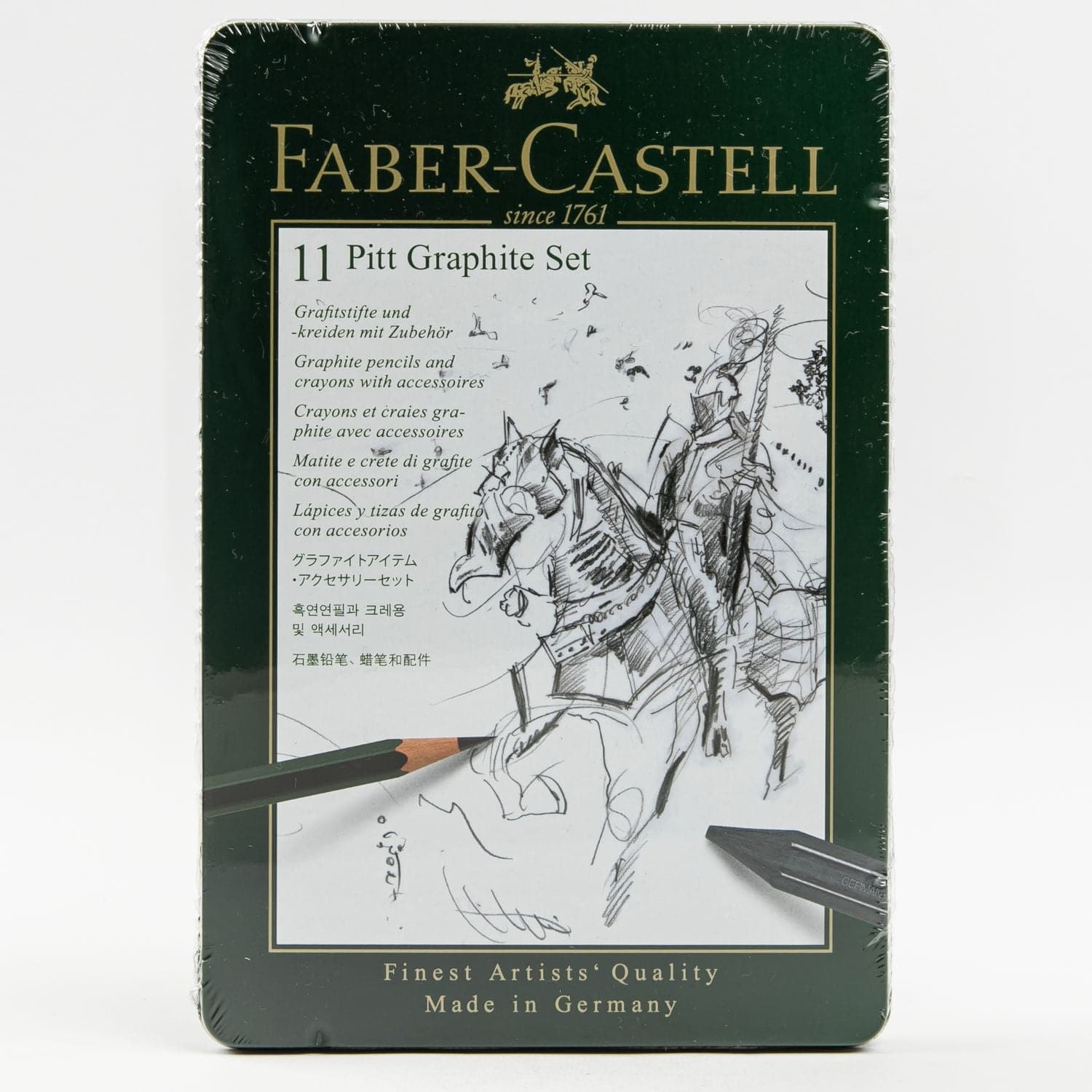 Image of Faber Castell Pitt Mixed Media Set, Graphite Assorted – Tin of 11