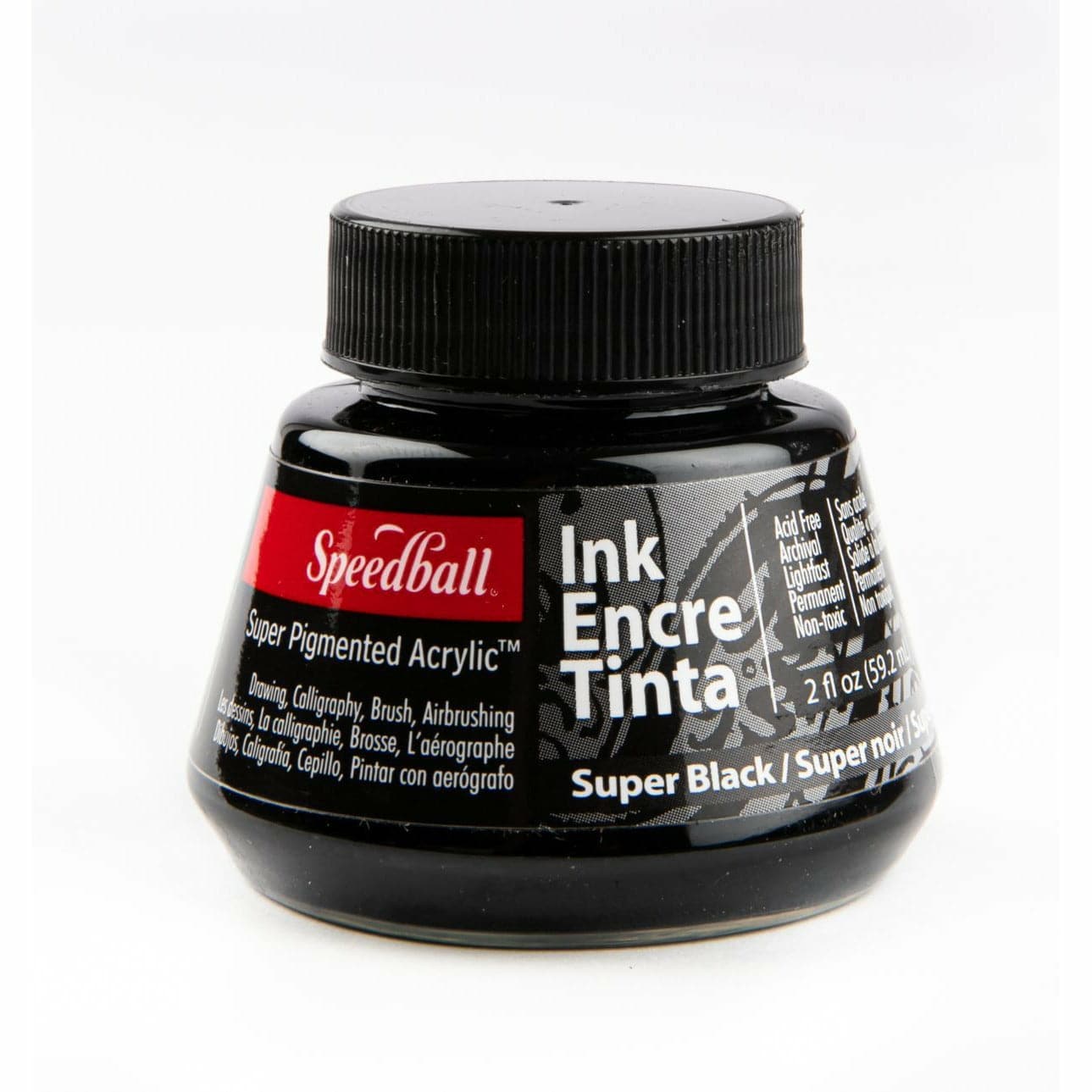 Image of Speedball Super Pigmented Acrylic Ink 57ml-Black