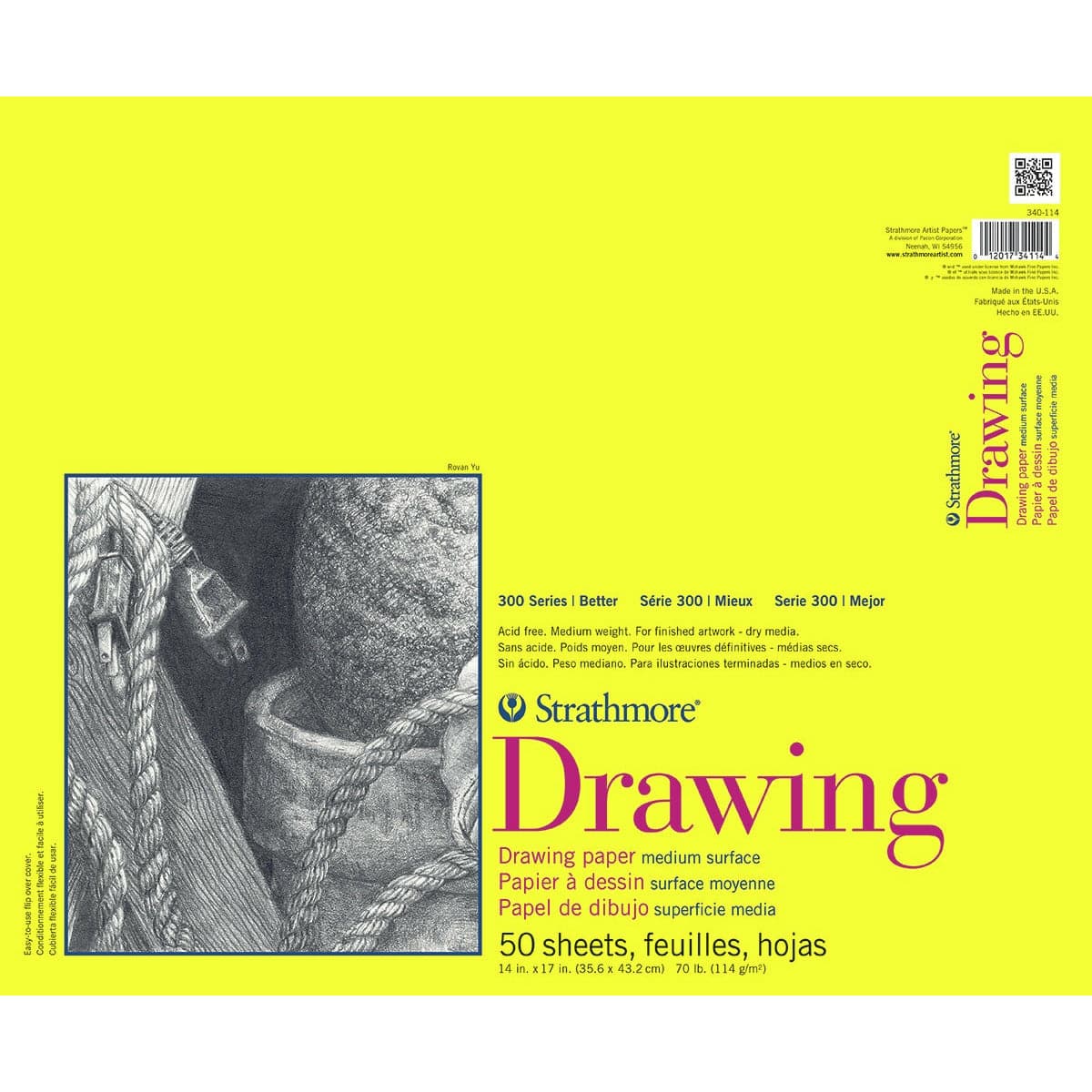 Image of Strathmore Drawing Paper Pad Tape Bound 14