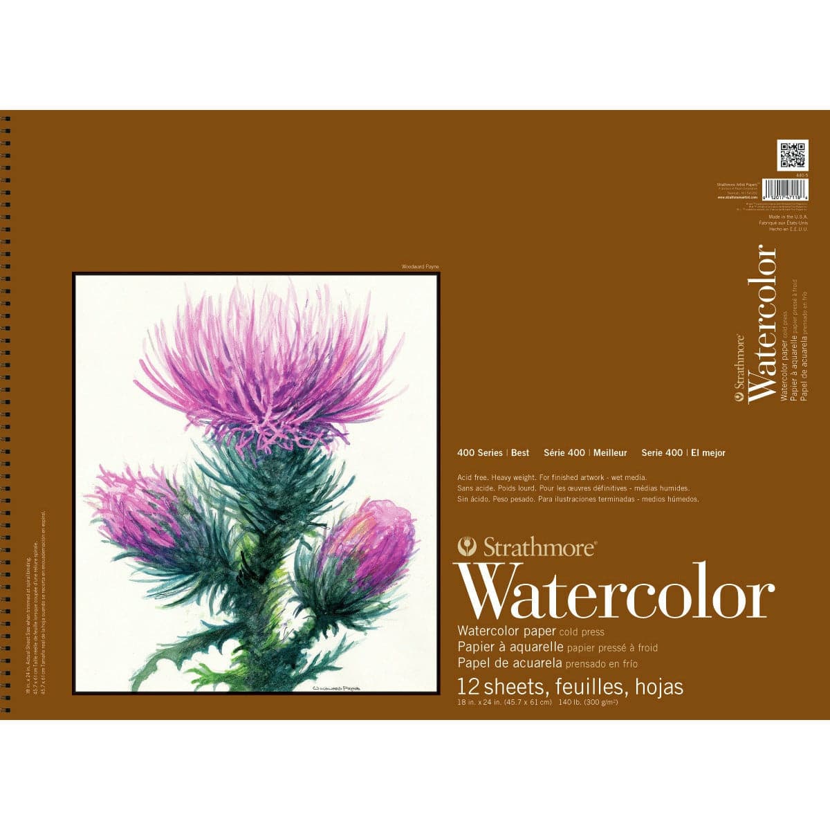 Image of Strathmore Watercolor Paper Pad Spiral Bound 11