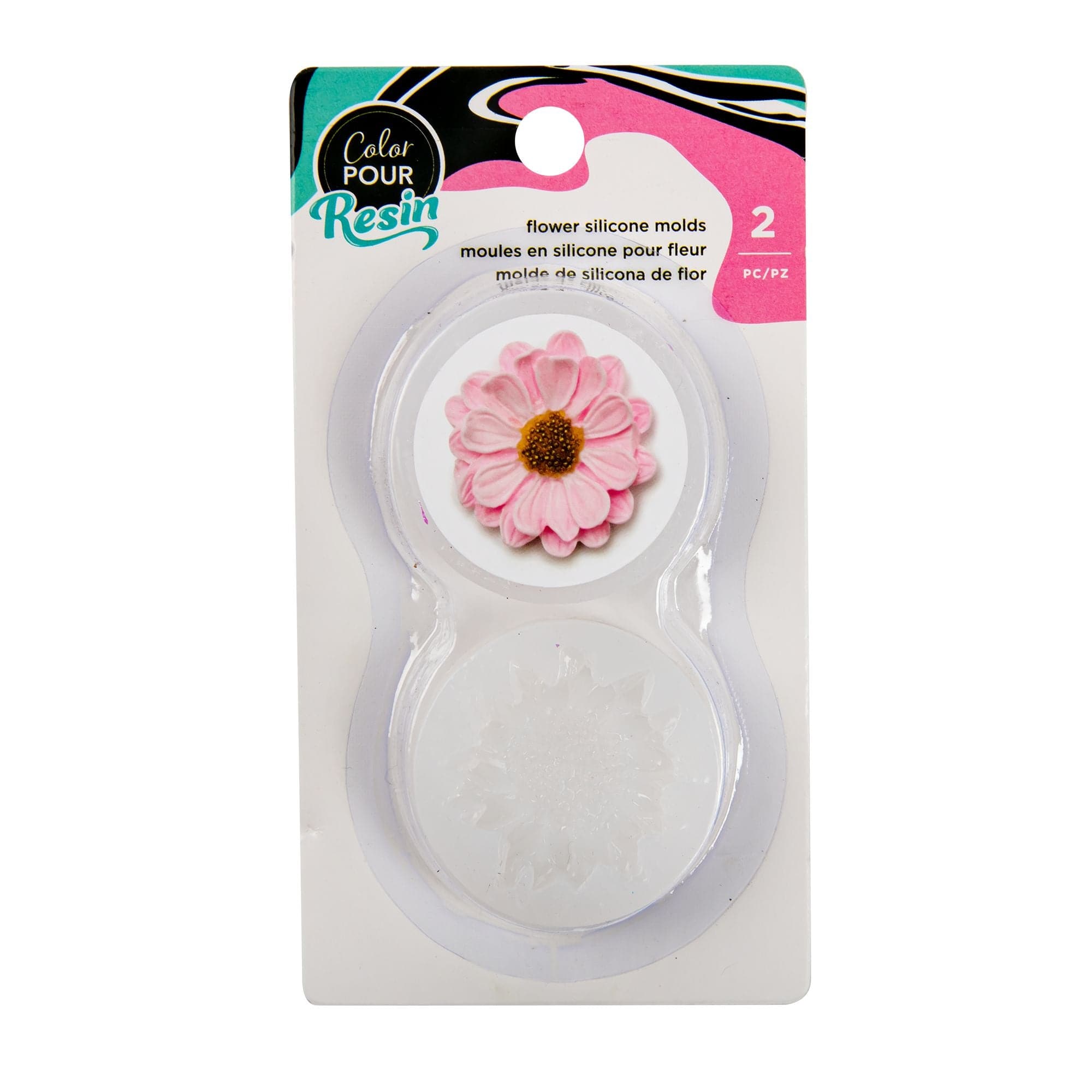 Image of American Crafts Color Pour Resin Mold 2/Pkg - Flowers