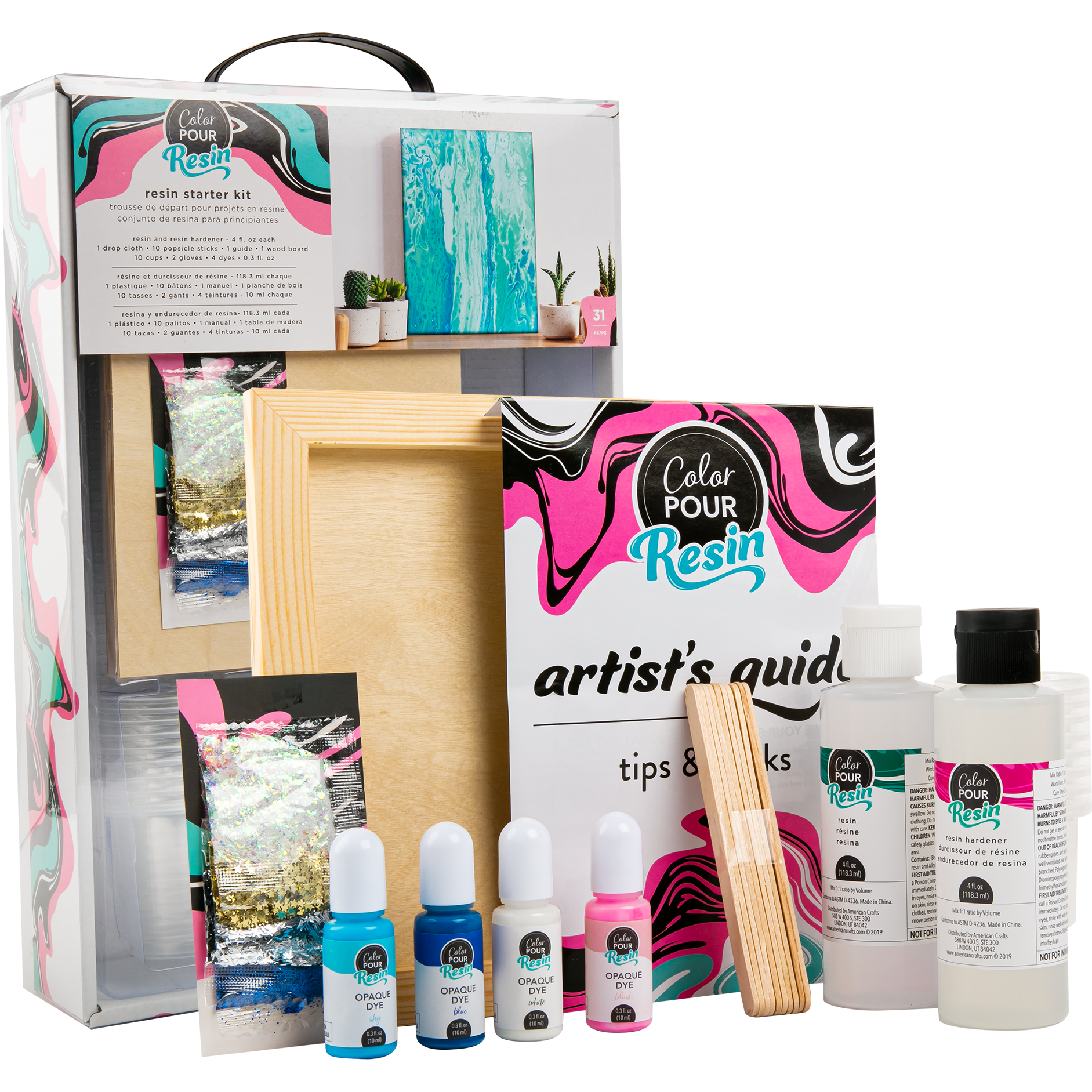 Image of American Crafts Colour Pour Resin Starter Kit