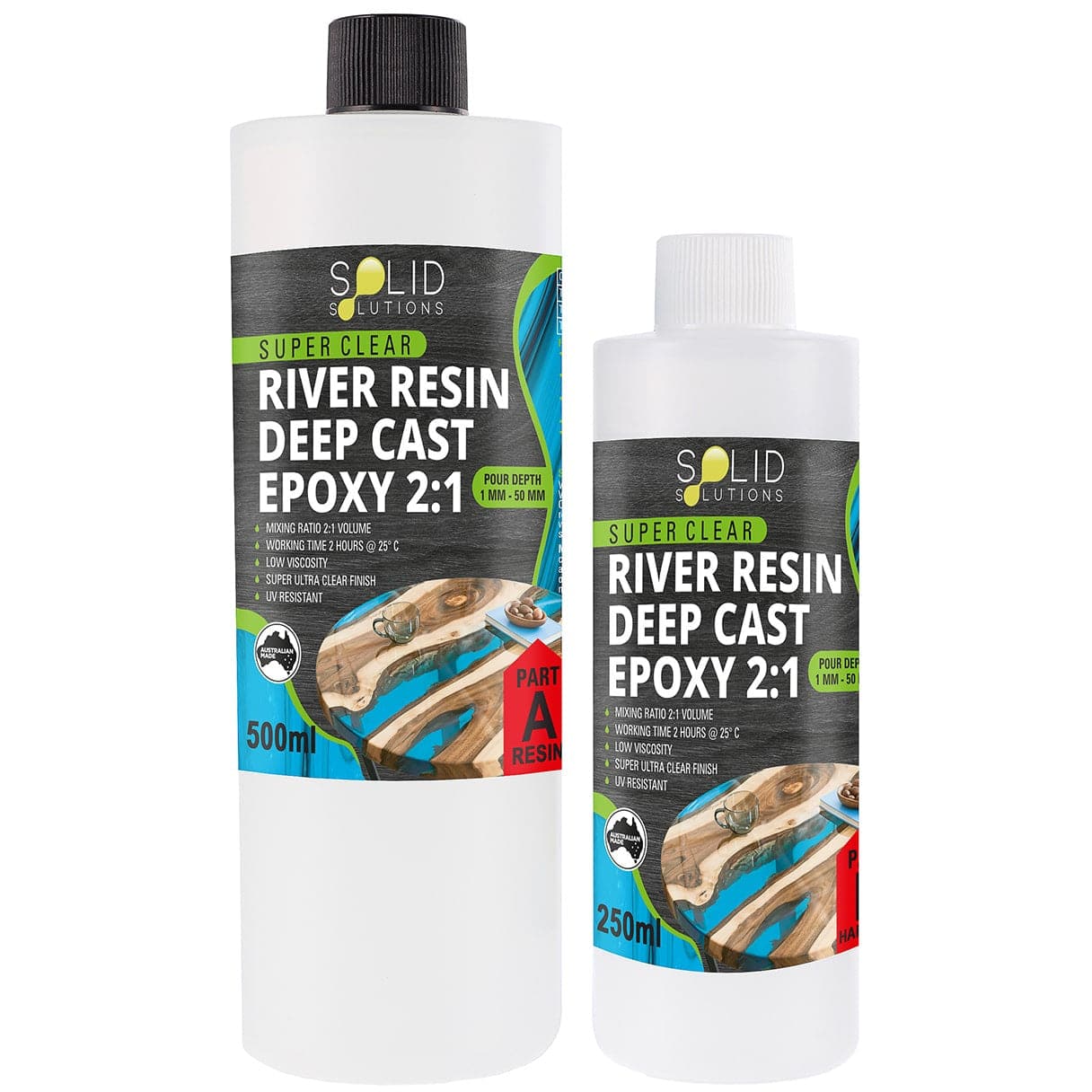 Image of Solid Solutions River Resin Deep Cast Epoxy 2:1 750ml Beginner Kit