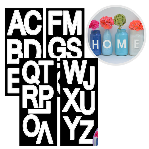 MultiCraft Paper Craft Sticker: Letters & Numbers Medley Clear