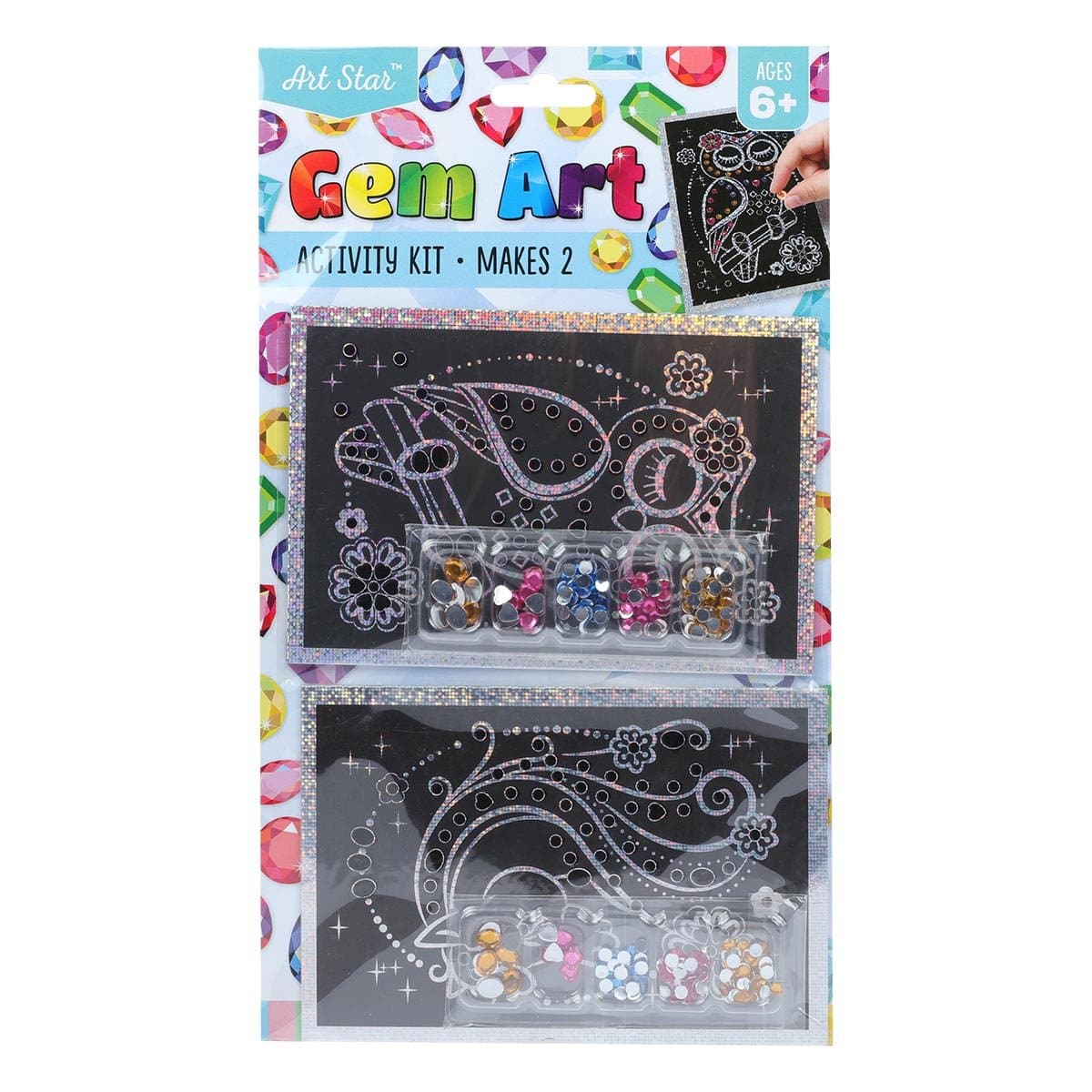 Image of Art Star Gem Art Activity Kit Assorted Designs 2 Pack