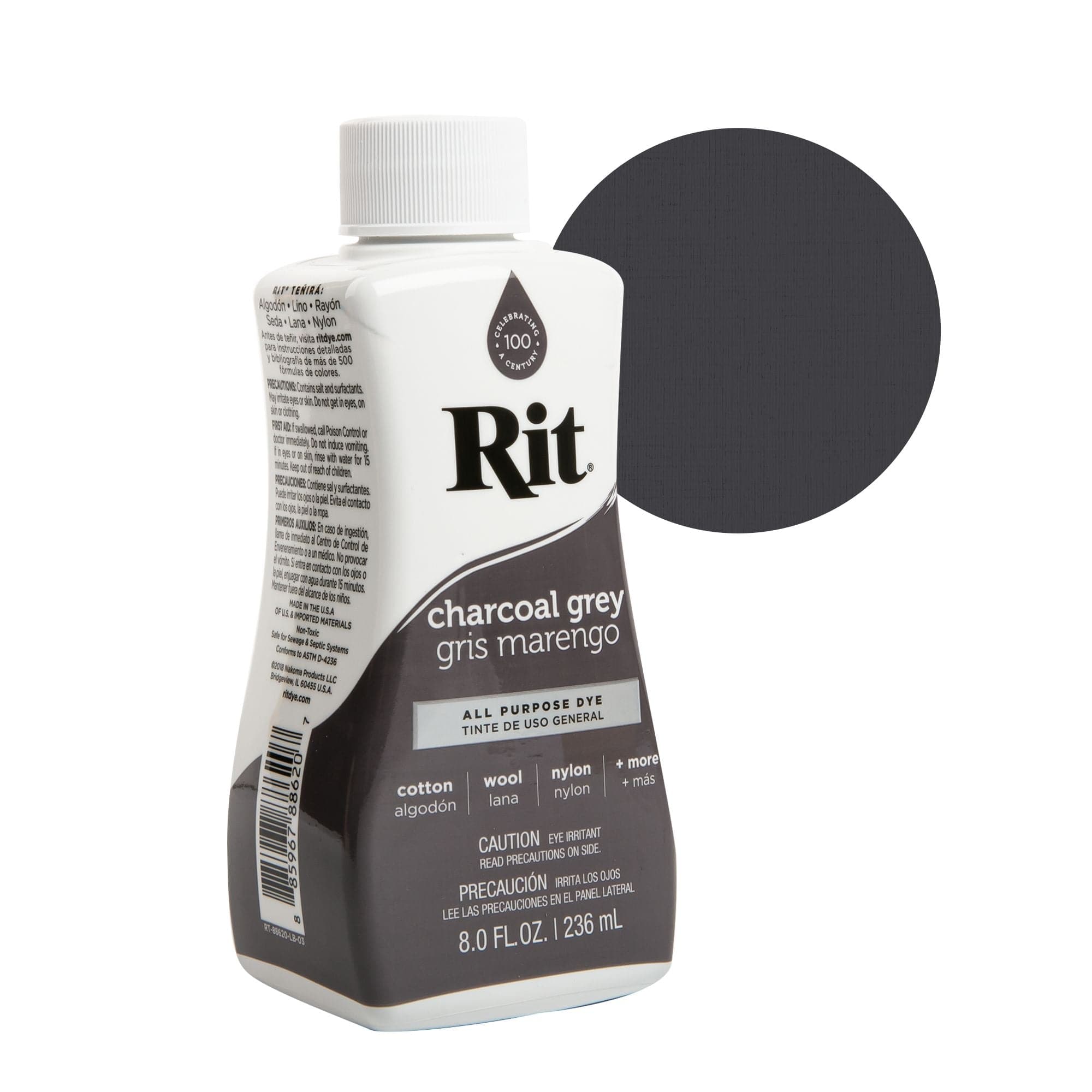 Image of Rit Liquid Dye 235Ml - Charcoal Grey