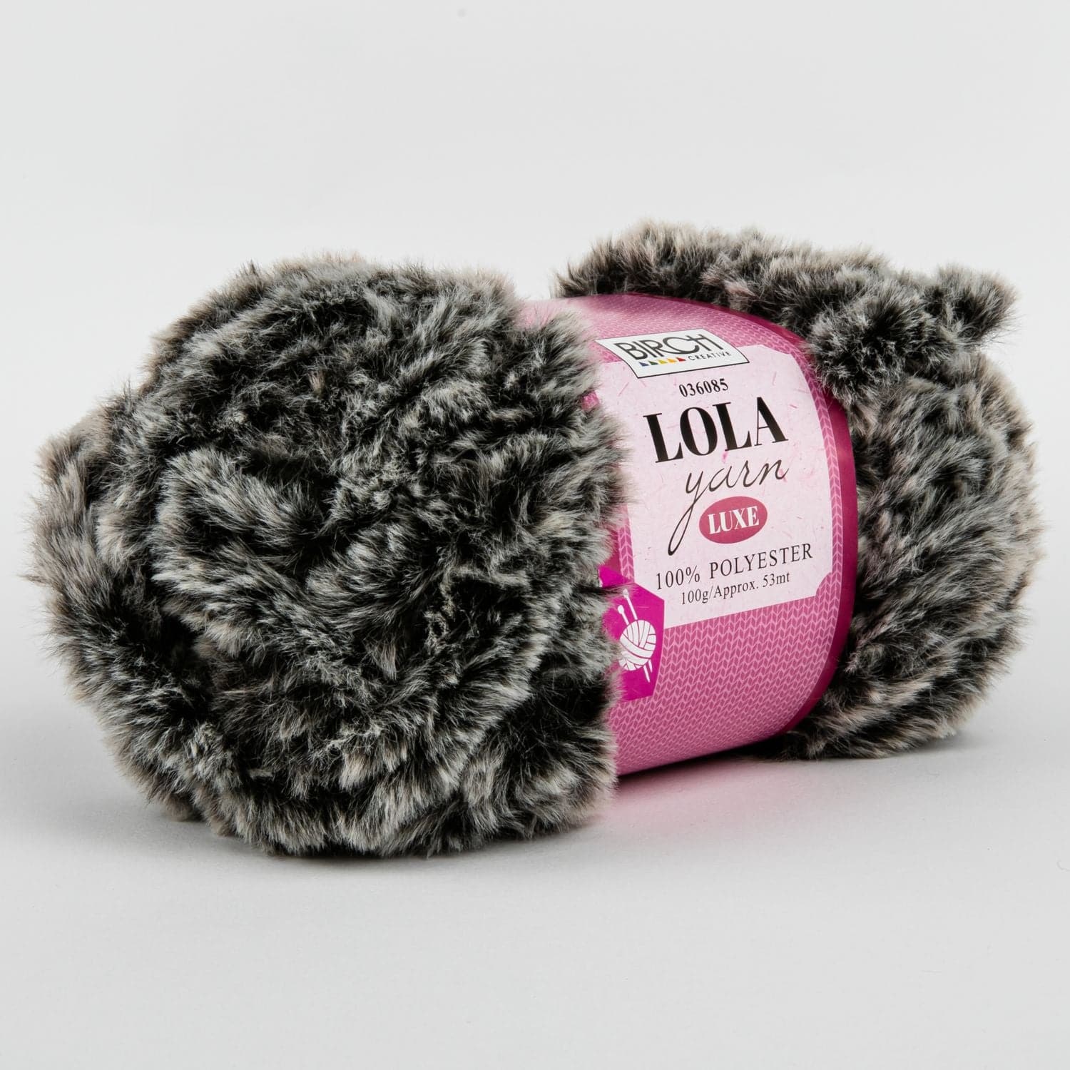 Image of Birch Lola Yarn 100% Polyester 100G - Silver Fox