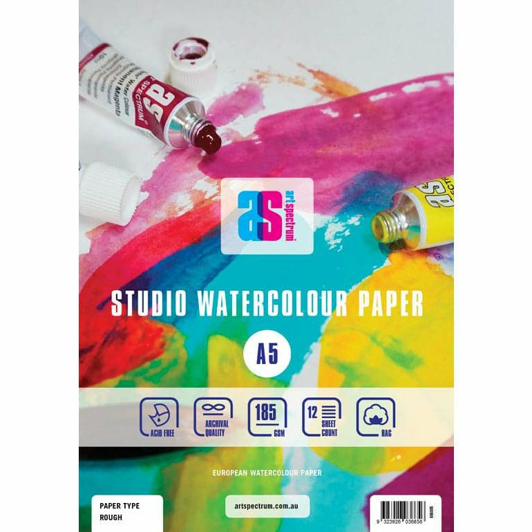 Image of Art Spectrum Studio Watercolour Pad A5 185GSM Rough 12 Sheets