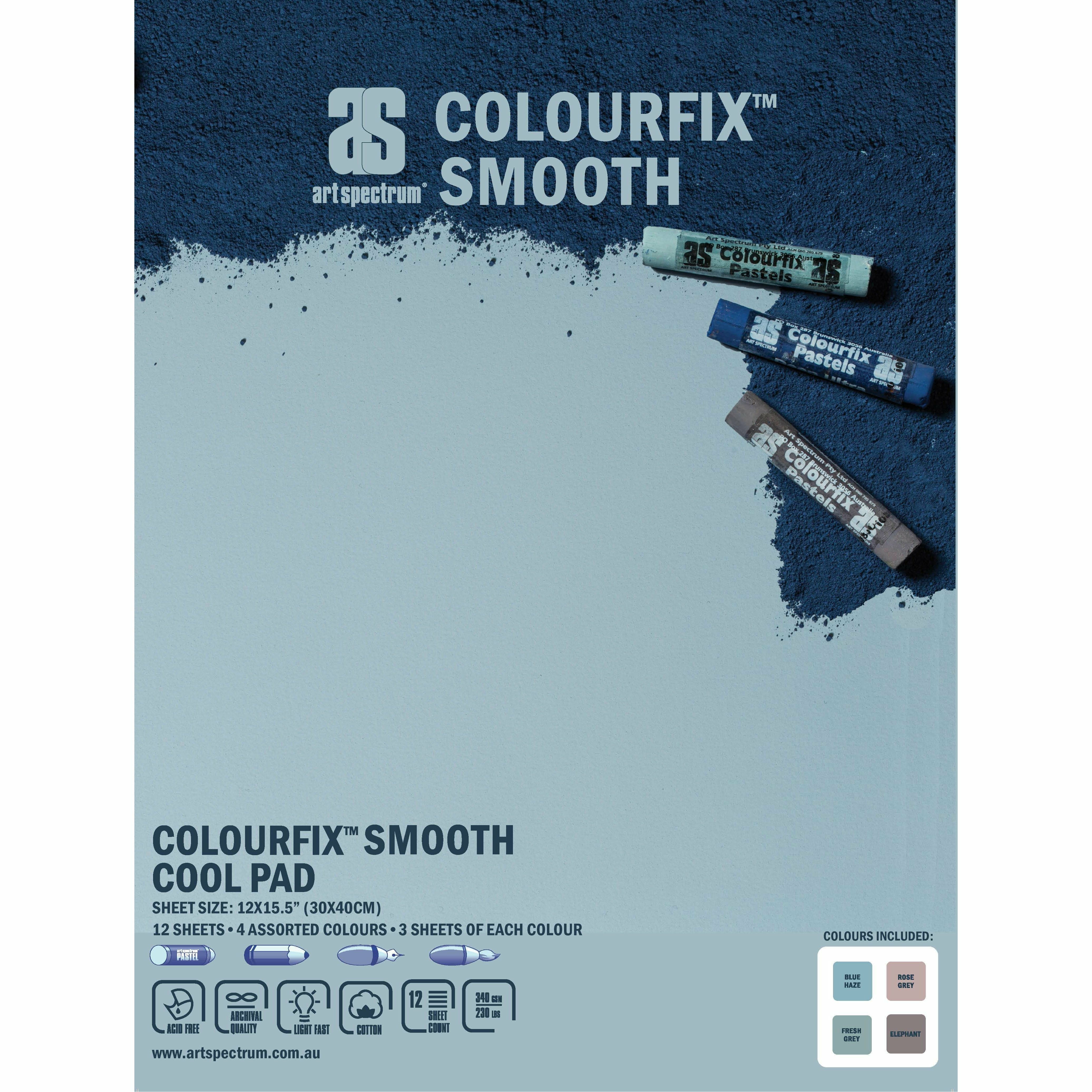 Image of Colourfix Smooth 12 Sheet Pad 30 X 40cm - Cool