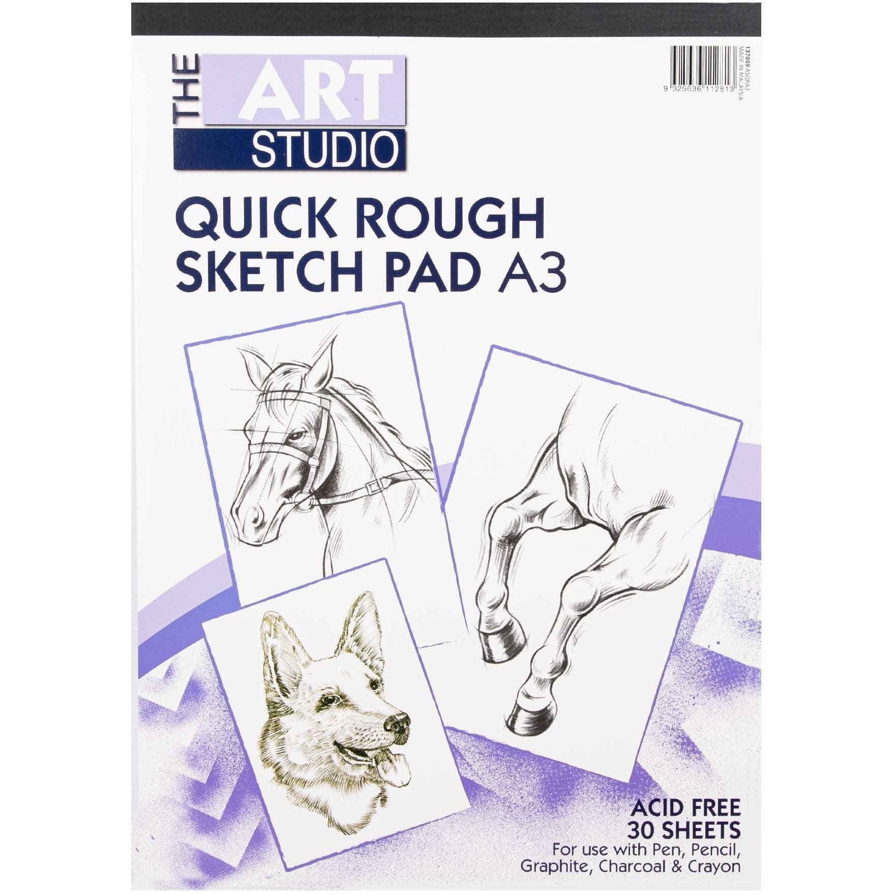 Image of The Art Studio A3 Quick Rough 80gsm Sketch Pad 30 Sheets