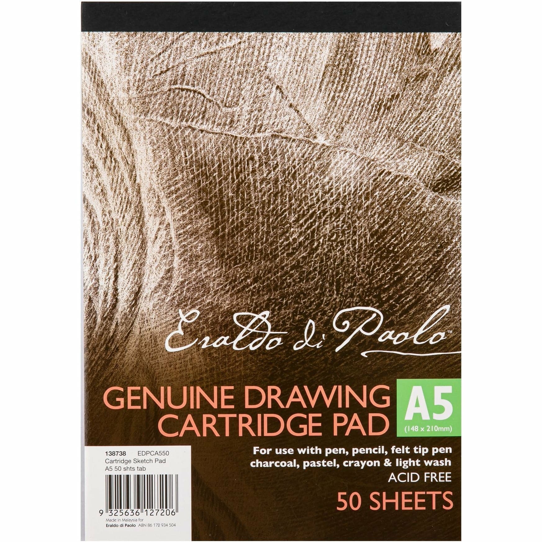 Image of Eraldo Di Paolo Tab Cartridge Sketch Pad A5 50 Sheets