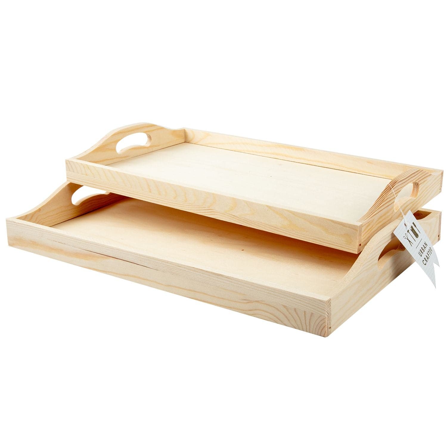 Image of Wooden Tray Set of 2