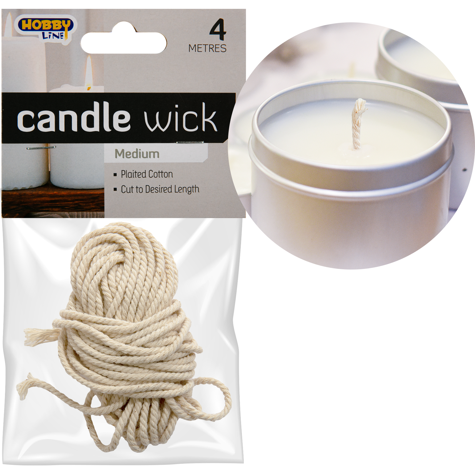 Image of Hobby Line Candle Wick Medium 4m