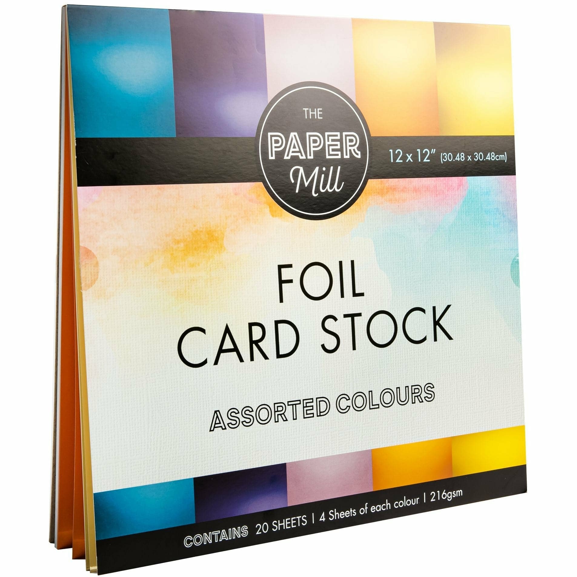 Image of The Paper Mill 216gsm Foil Card Stock 20 Sheets 12 x 12 Inches