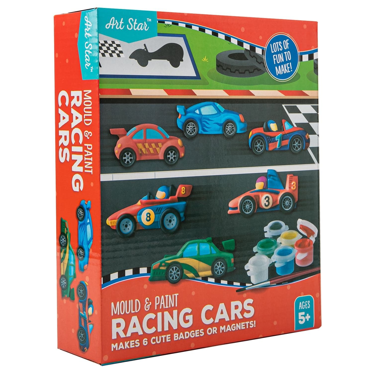 Image of Art Star Mould and Paint Plaster Racing Cars Kit