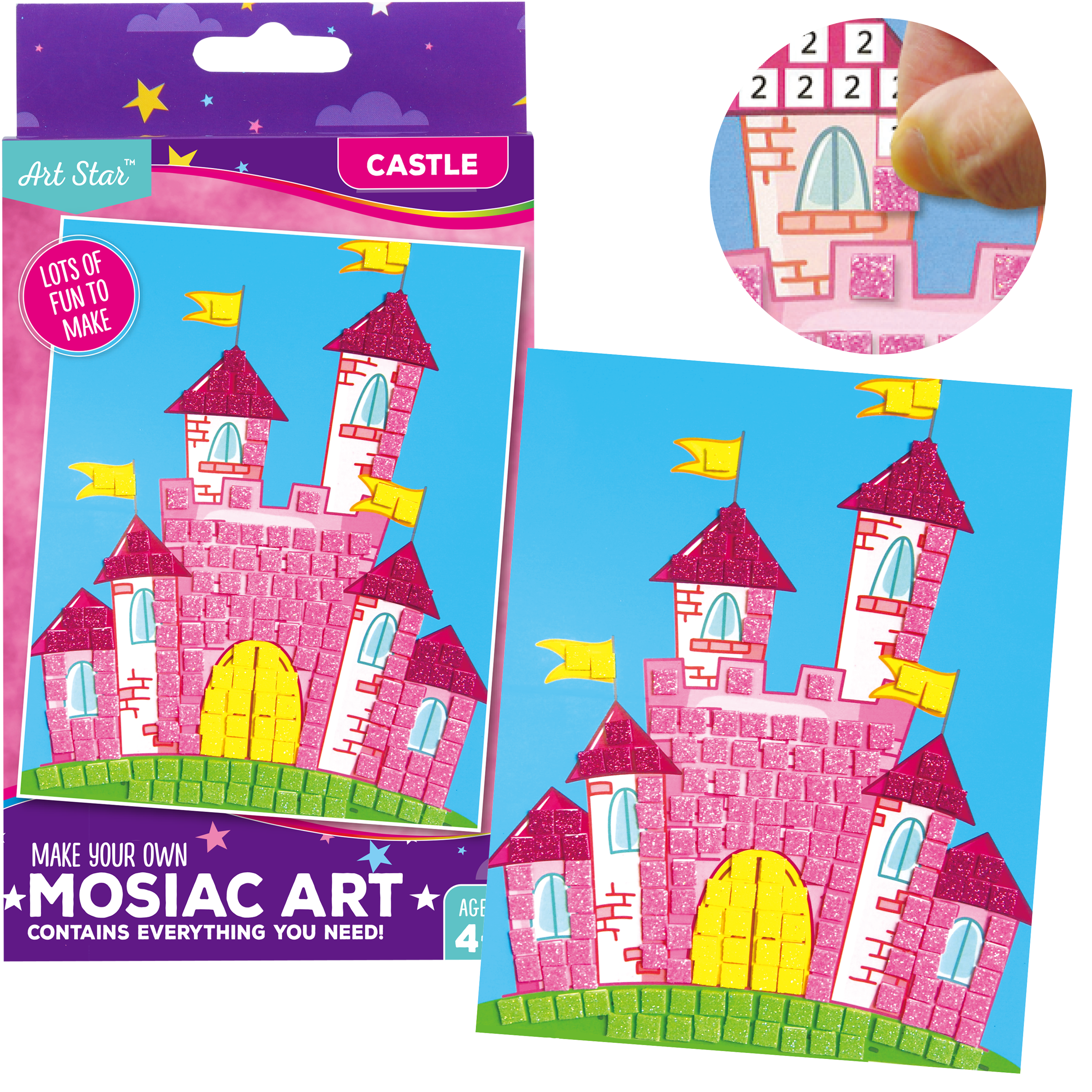 Image of Artstar Make Your Own Foam Mosaic Castle