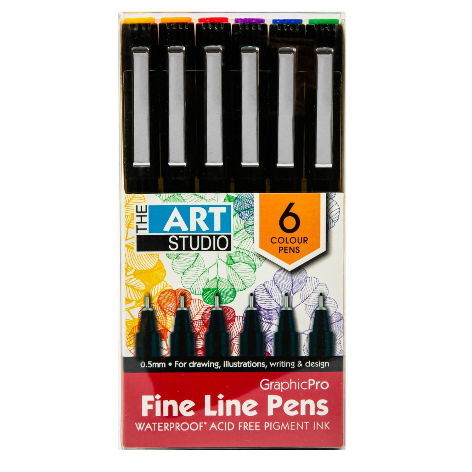 Image of The Art Studio Graphic Pro 0.5mm Fine Line Pens (6 Pack)