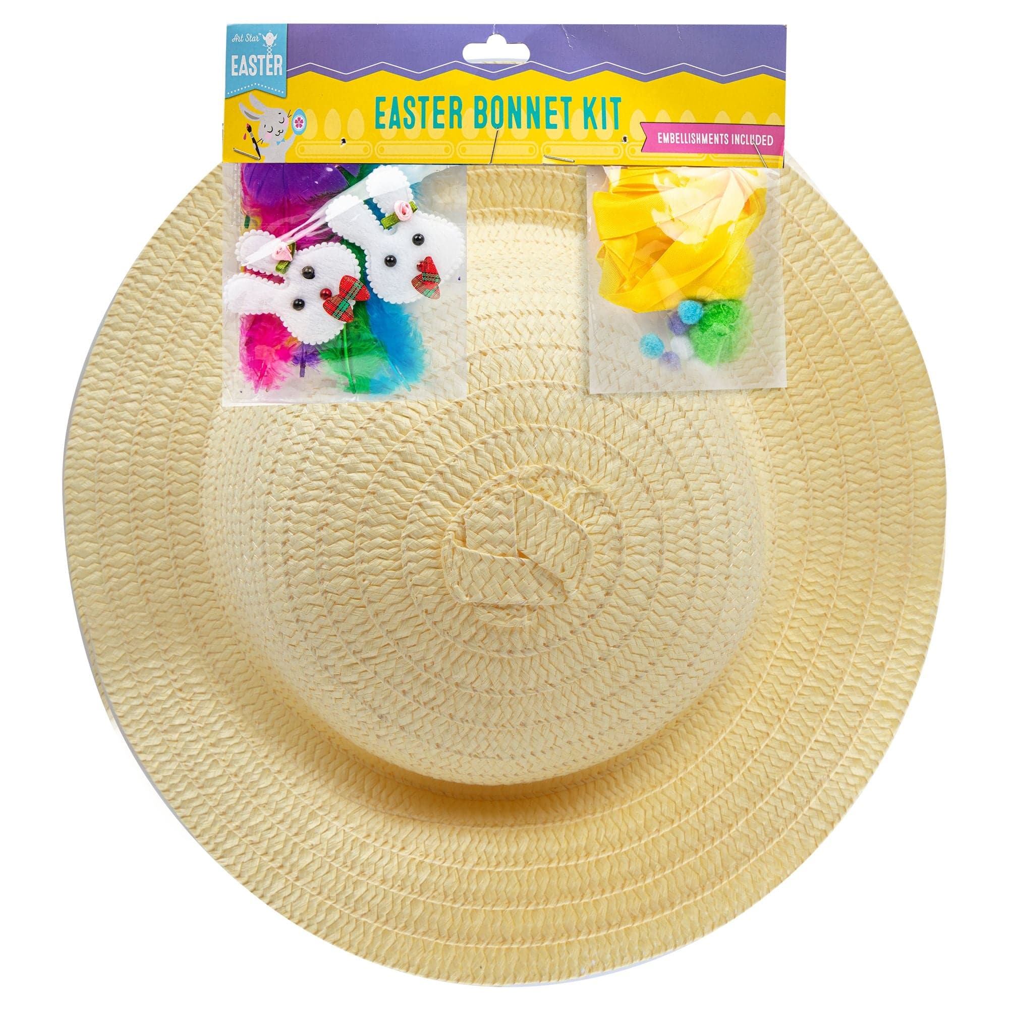 Image of Art Star Easter Bonnet Kit w/Natural 30cm Hat