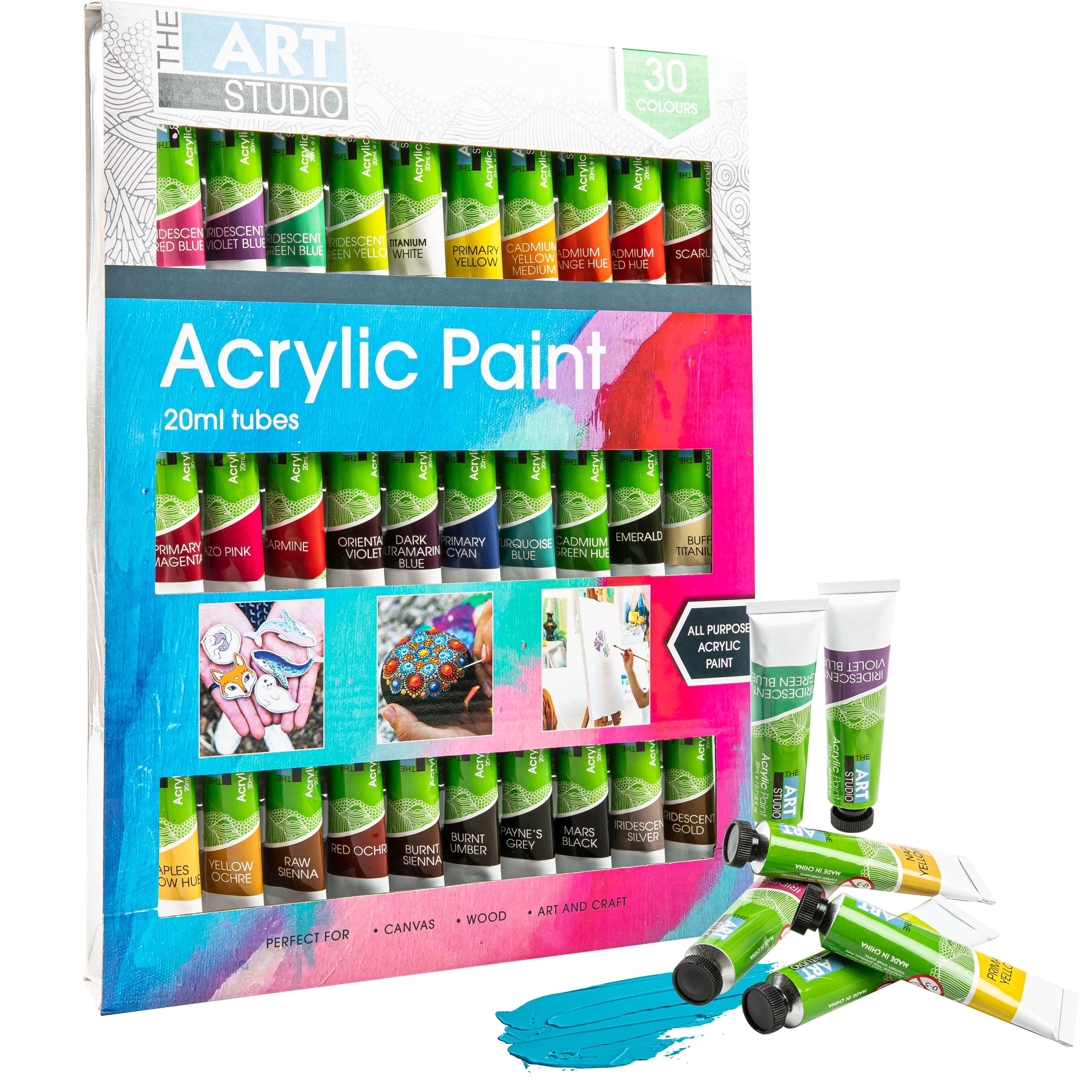 Image of The Art Studio Acrylic 20ml Paint Set 30pc