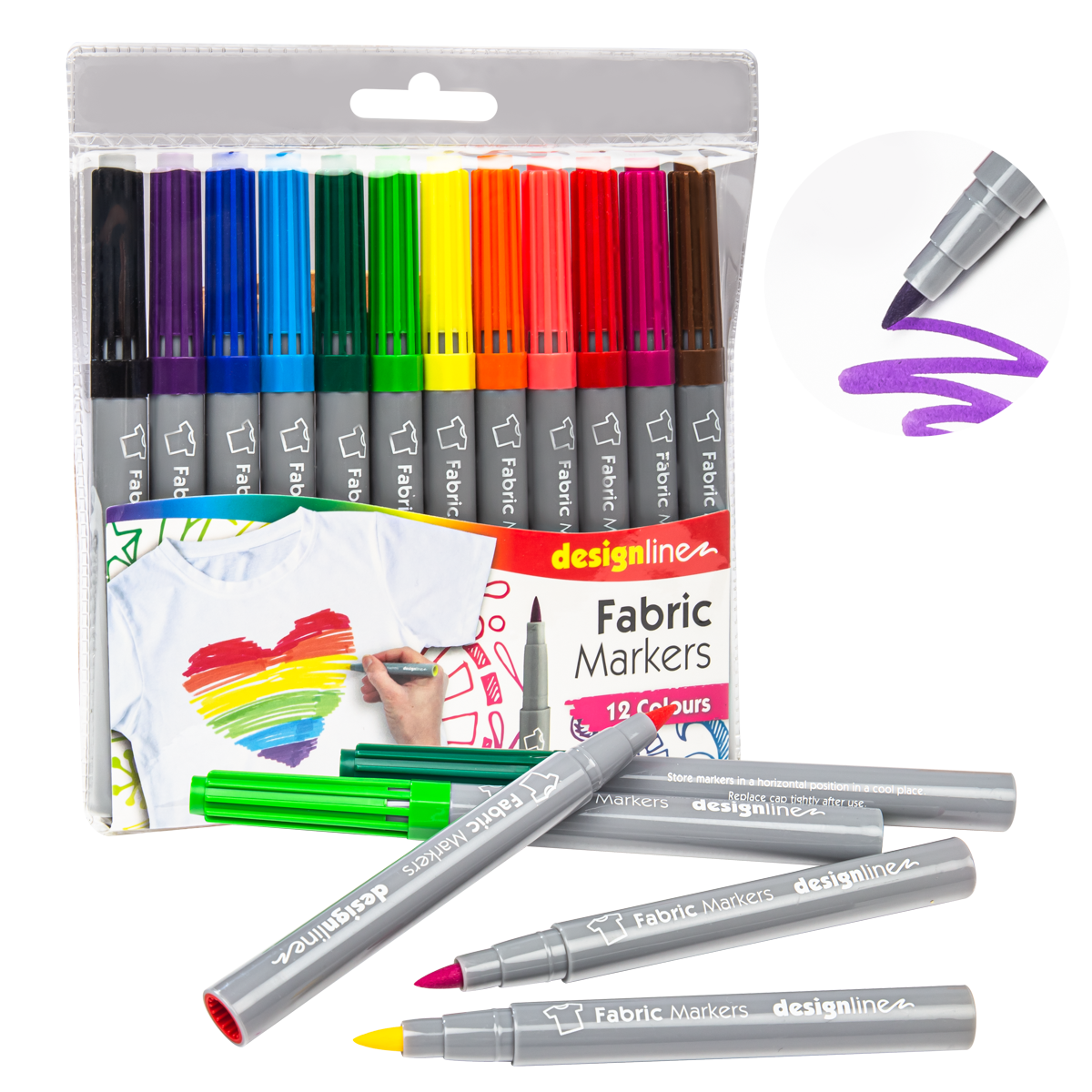 Image of Designline Fabric Markers (12 Pack)