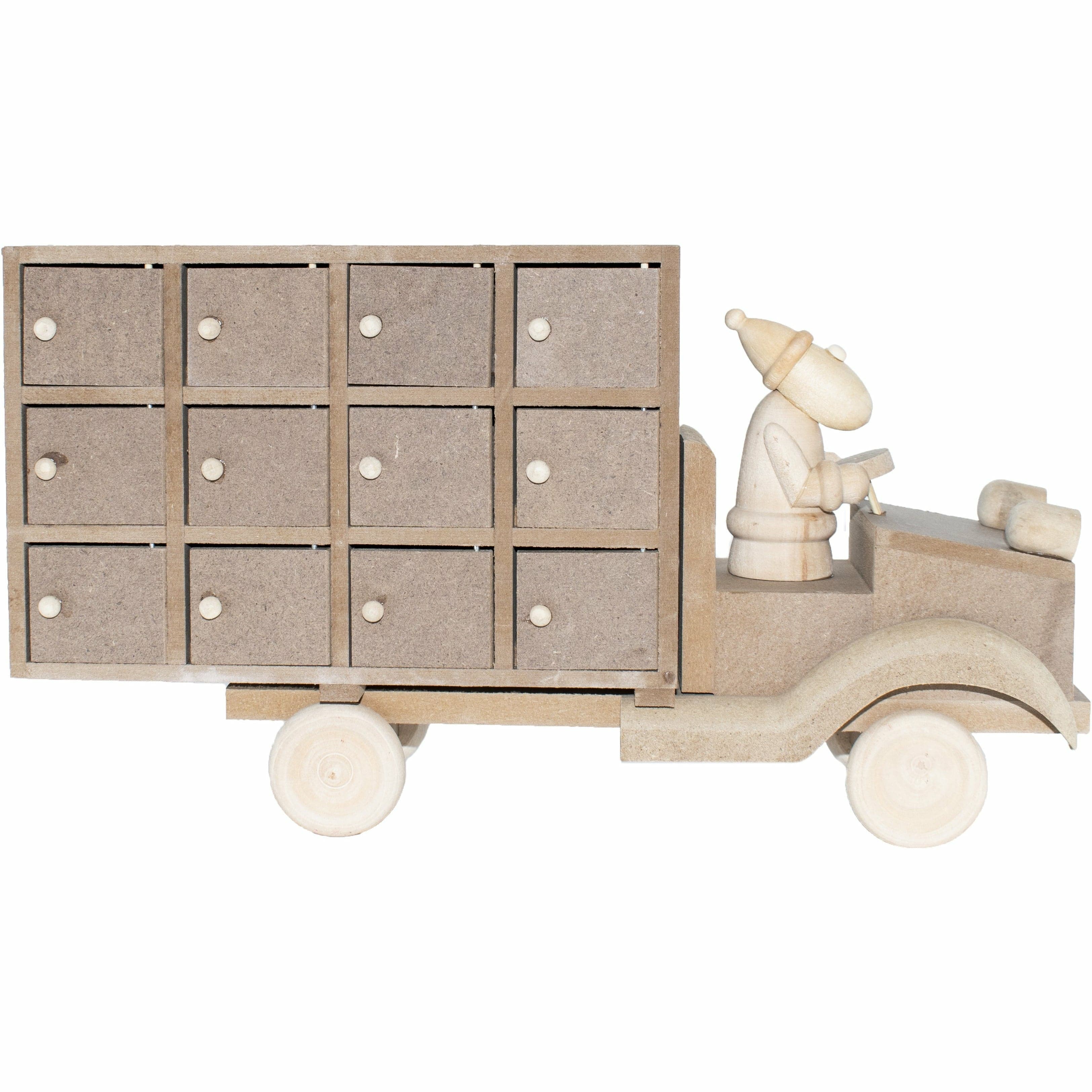 Image of Make A Merry Christmas Wooden Advent Truck