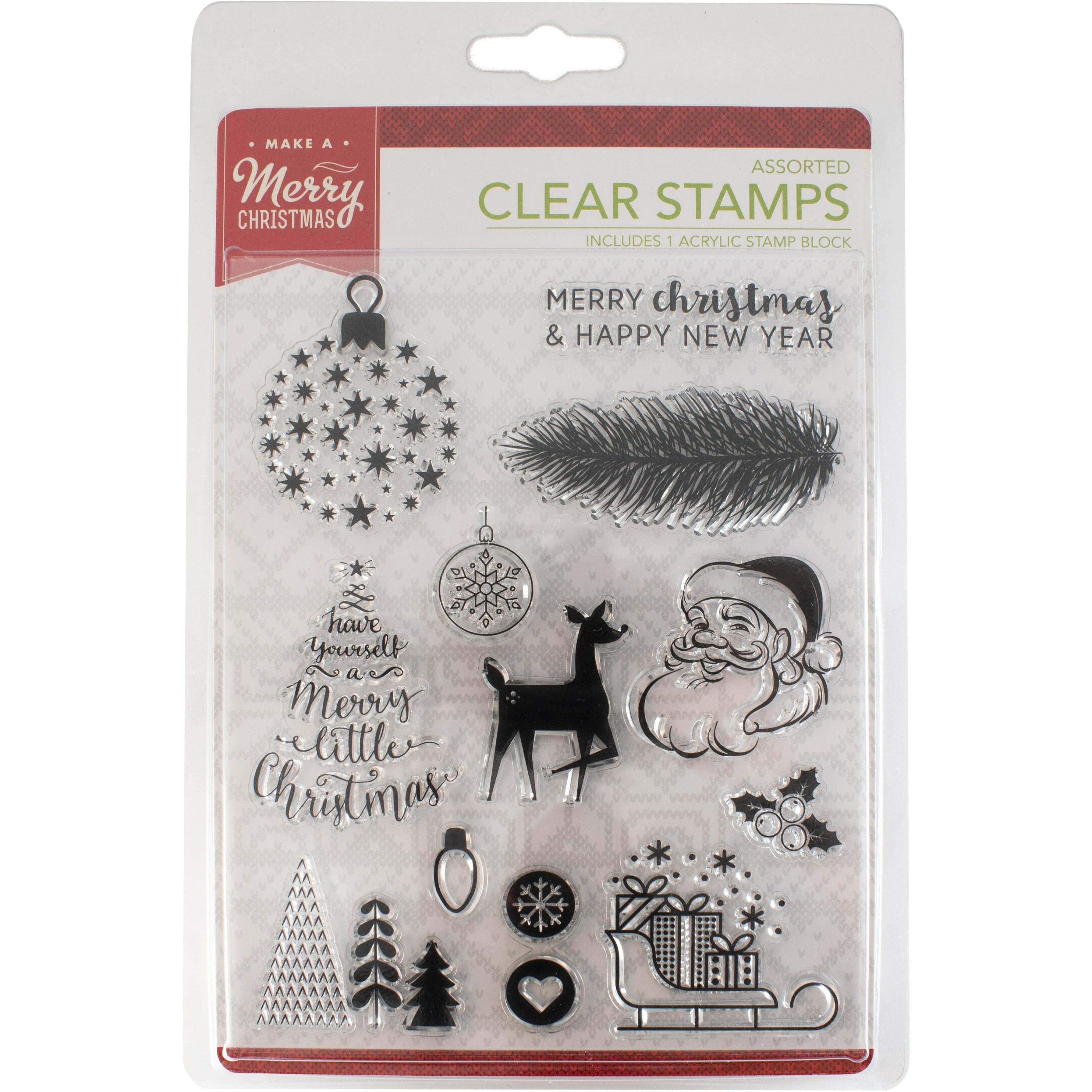 Image of Make A Merry Christmas Assorted Clear Stamps