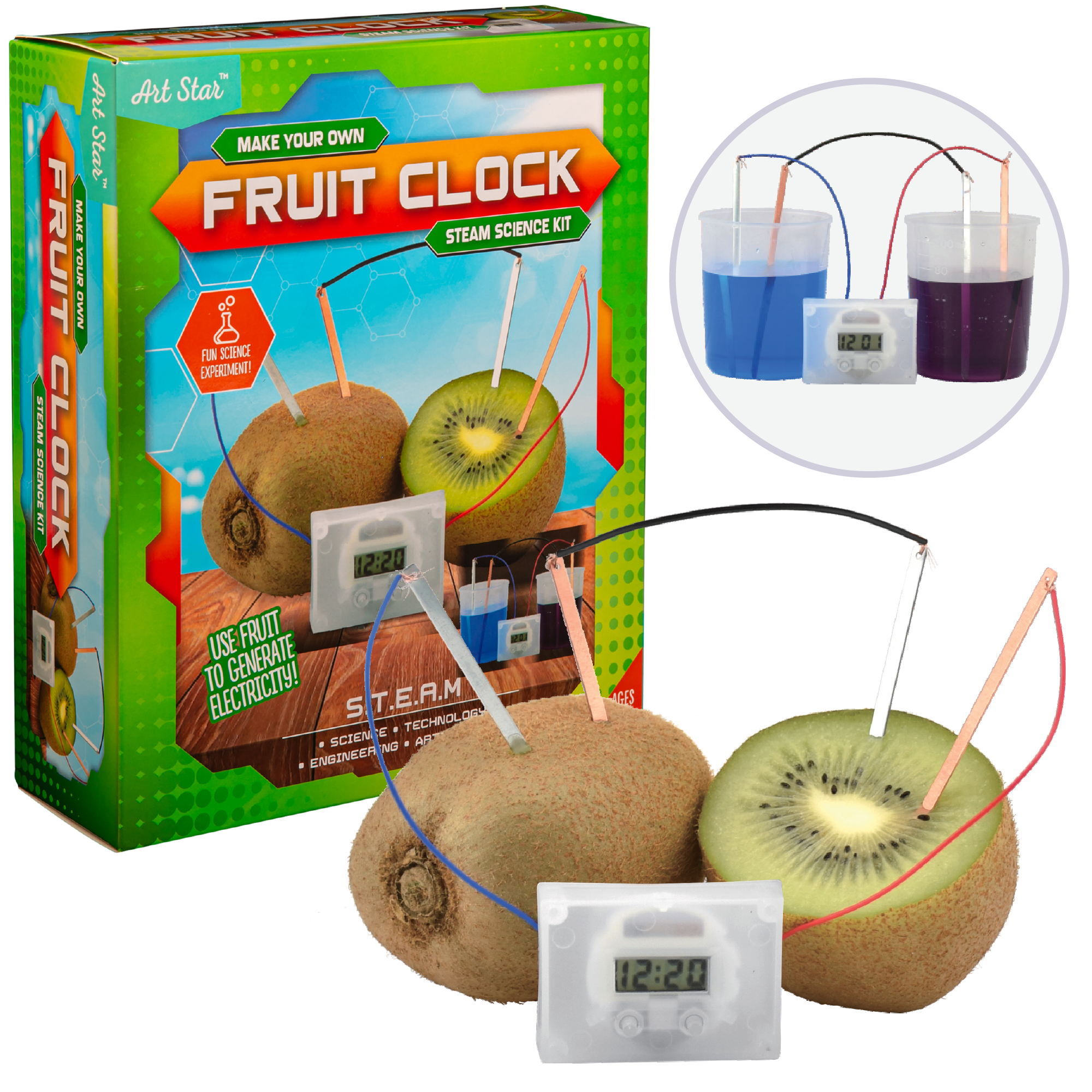 Image of Art Star Make Your Own Fruit Clock STEAM Science Kit