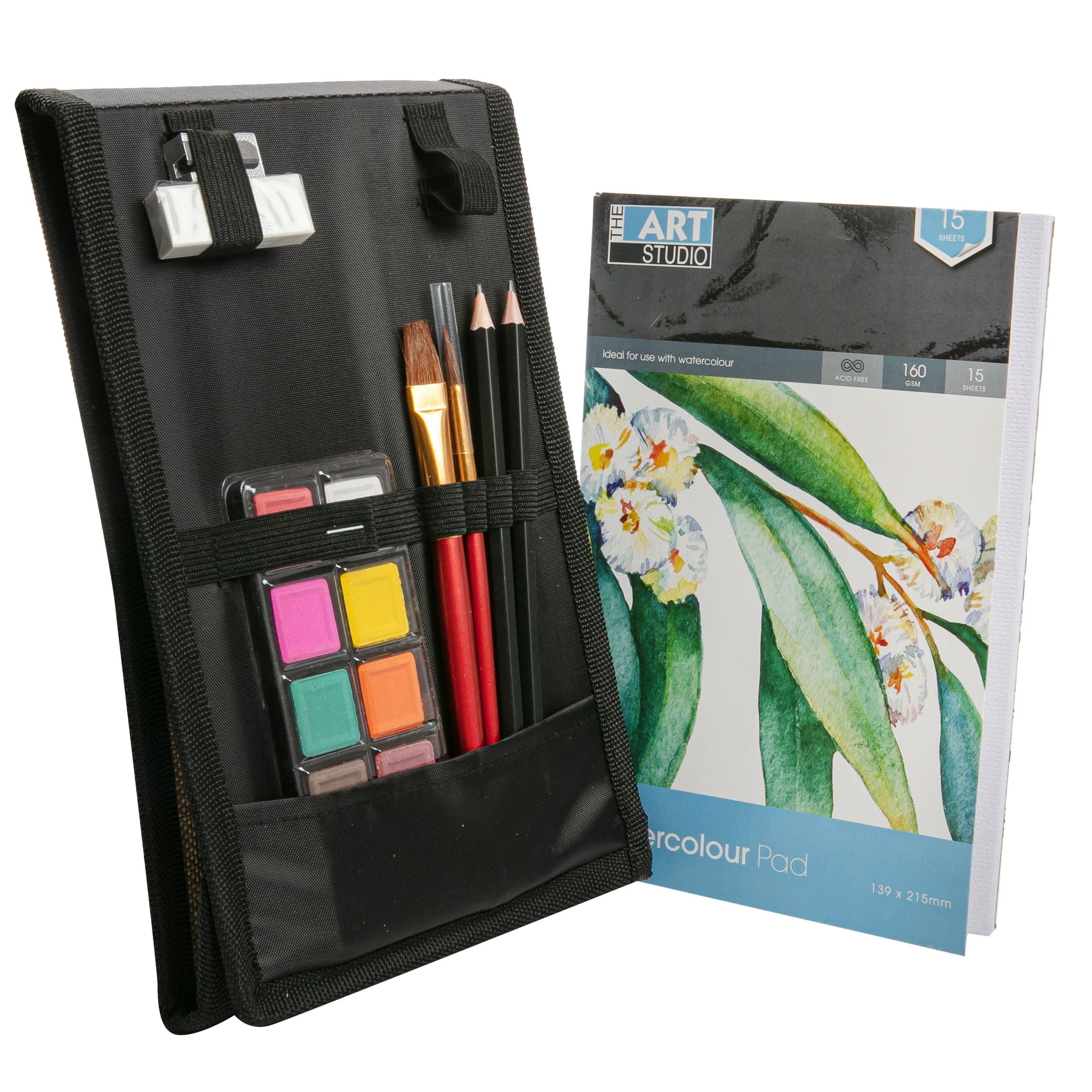 Image of The Art Studio Watercolour Travel Art Set 18pc