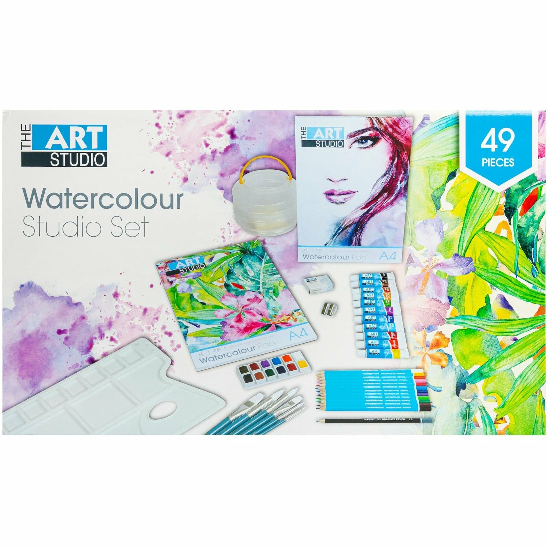 Image of The Art Studio Watercolour Studio Set (49 Pieces)