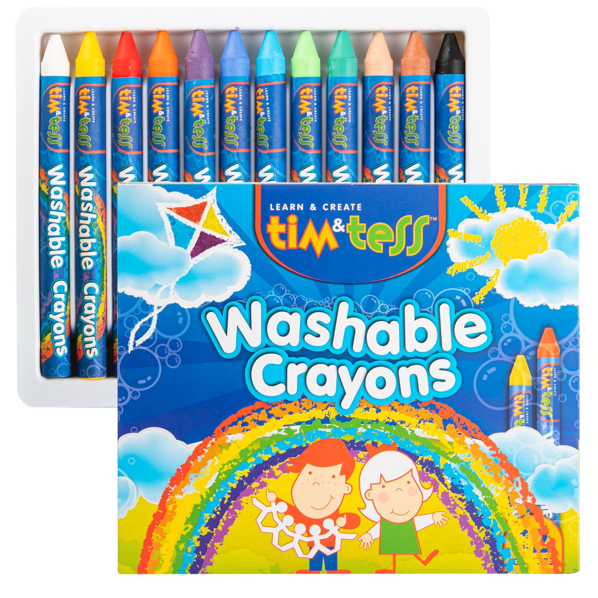 Image of Tim & Tess Washable Crayons (12 Pack)