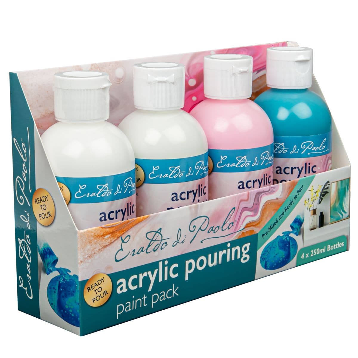 Image of Eraldo Di Paolo Acrylic Pouring Paint Trend Kit 4 x 250ml