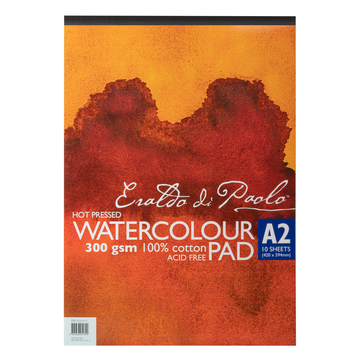 Image of Eraldo Watercolour Pad A2 Hot Pressed 300gsm 10sht