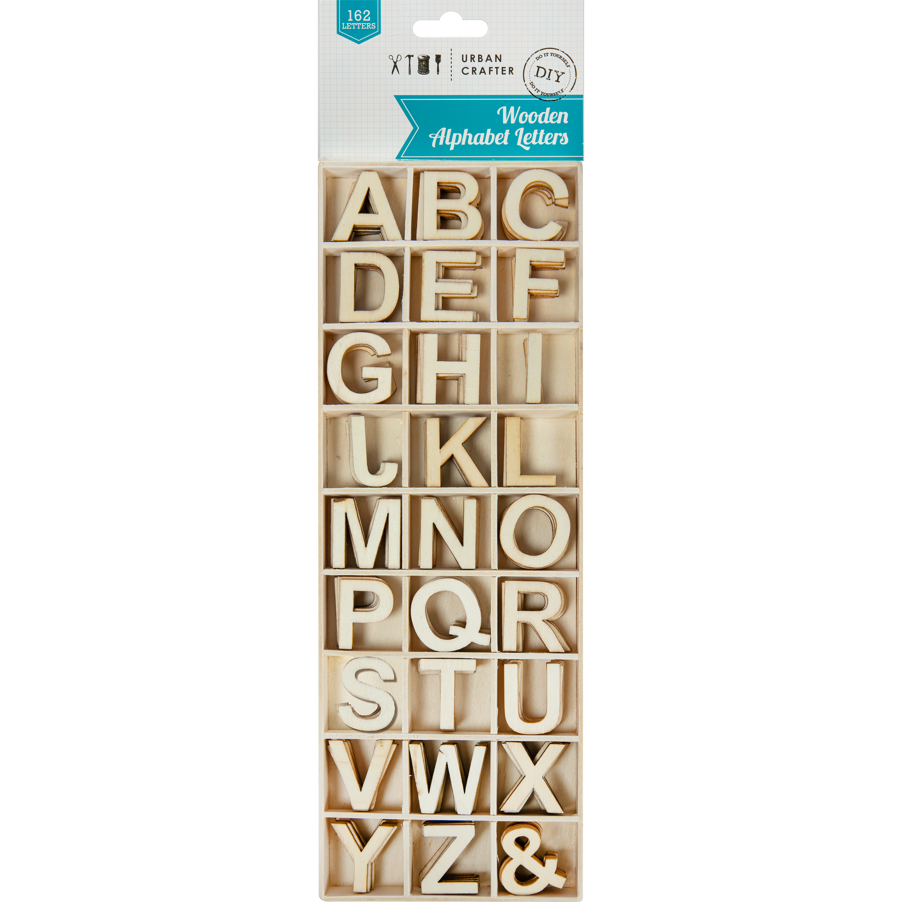 Image of Urban Crafter Wooden Alphabet Letters (162 Pieces)