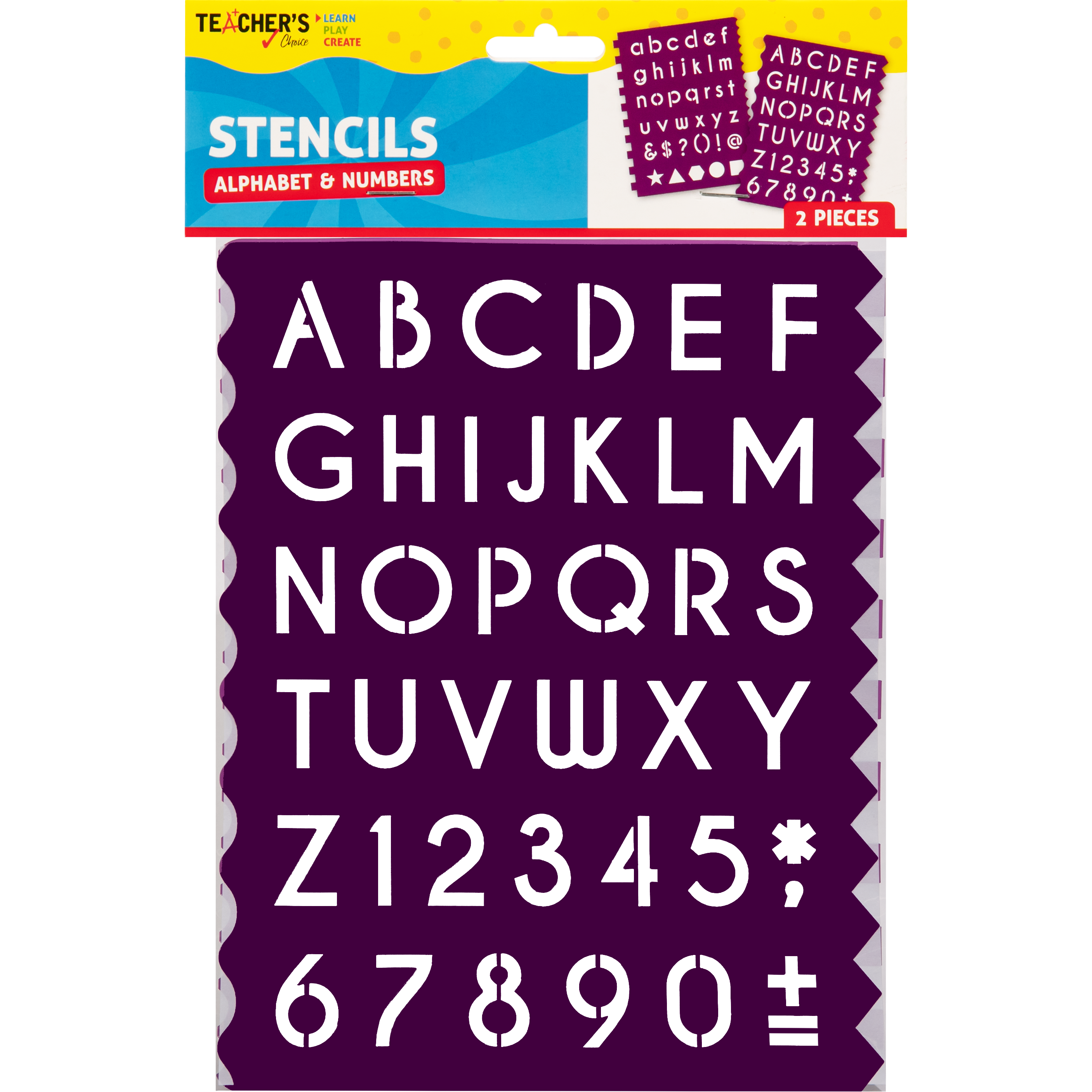 Image of Teacher's Choice Alphabet and Number Stencils (2 Pieces)