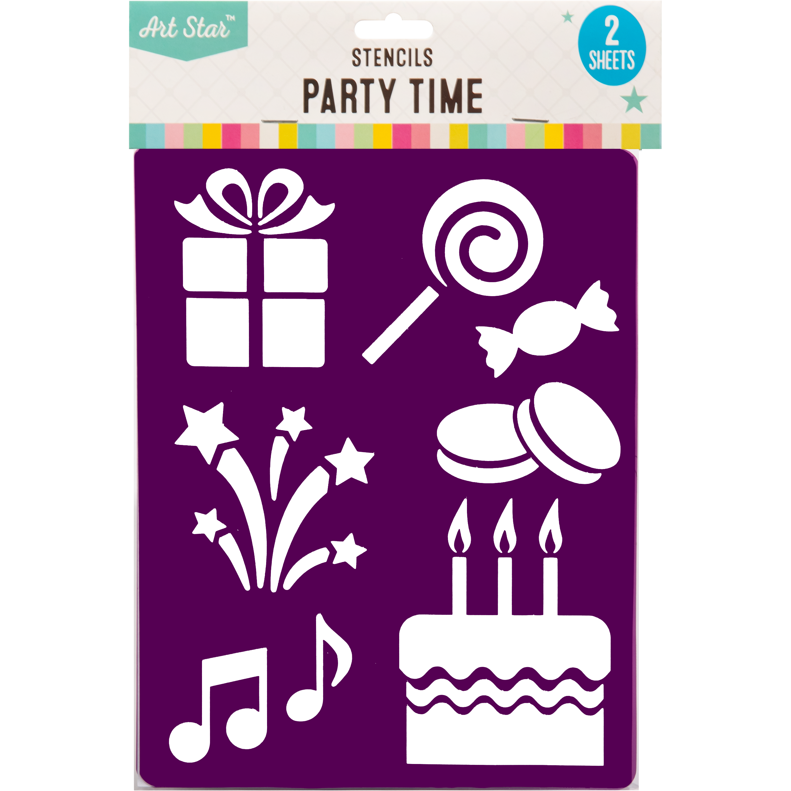 Image of Art Star Stencils Party Time 2 Pack