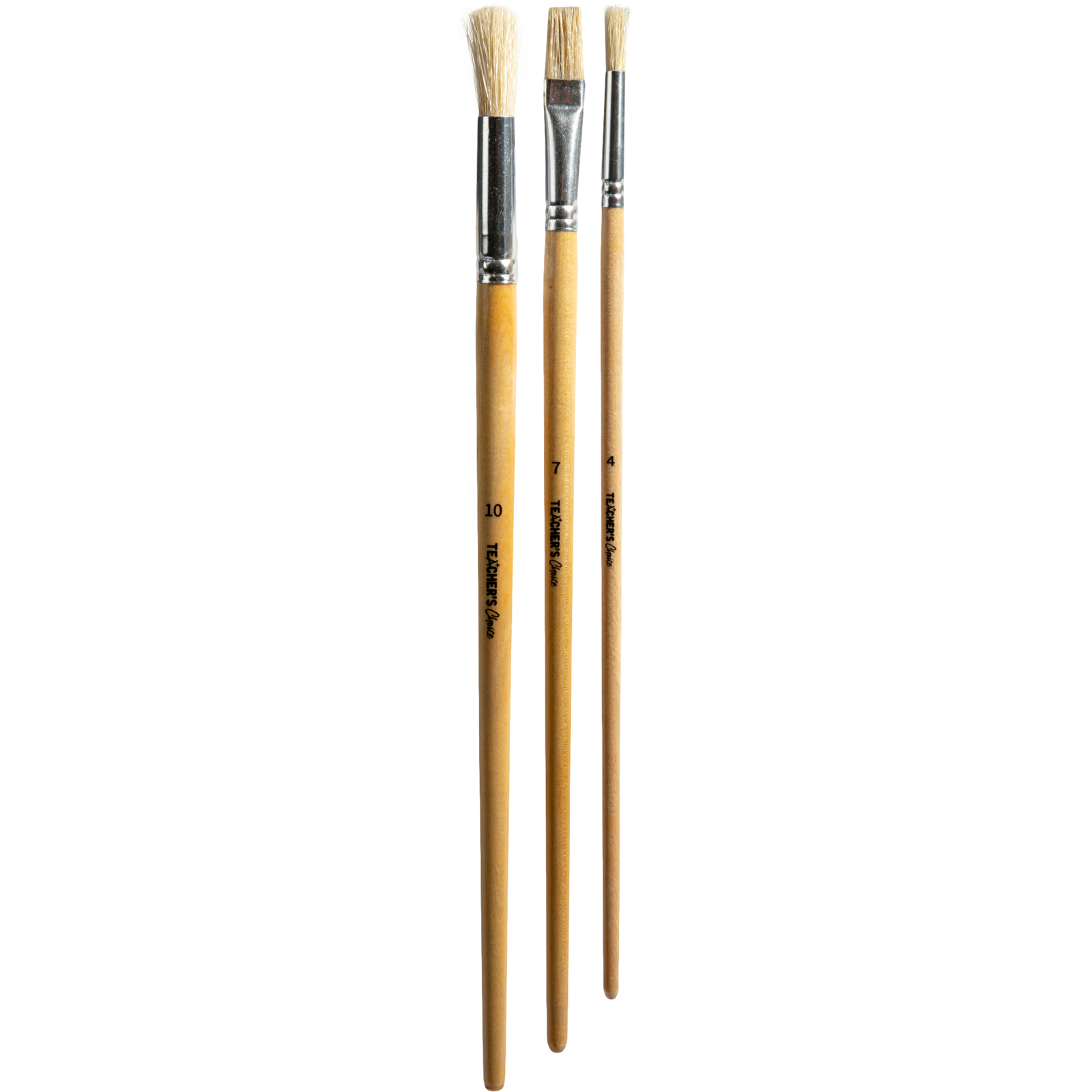 Teacher's Choice Long Handle Paint Brushes 3 Pieces