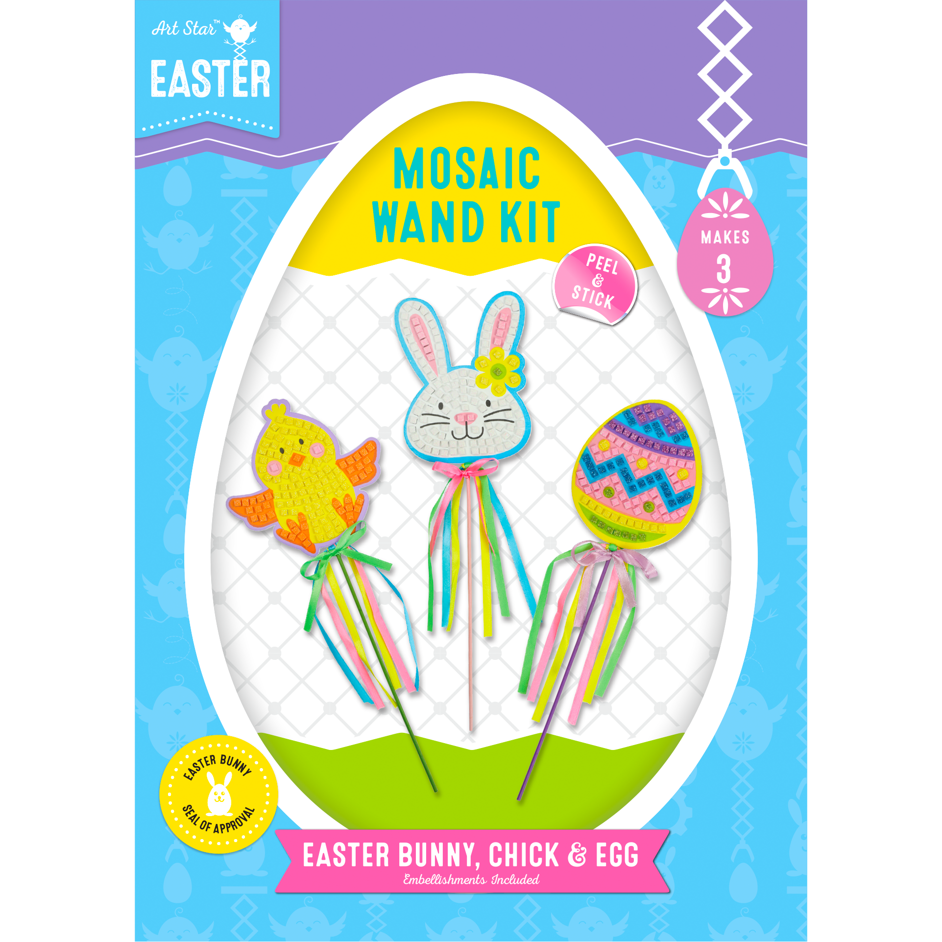 Image of Art Star Easter Mosaic Wand Kits Makes 3