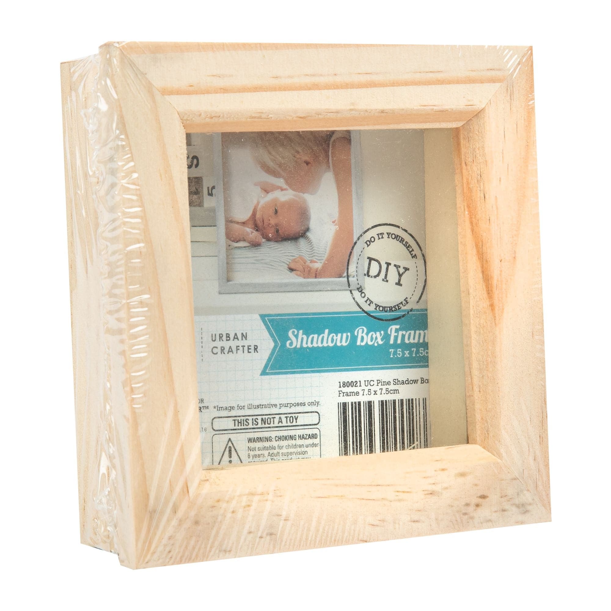 Image of Pine Shadow Box Frame 7.5 x 7.5cm