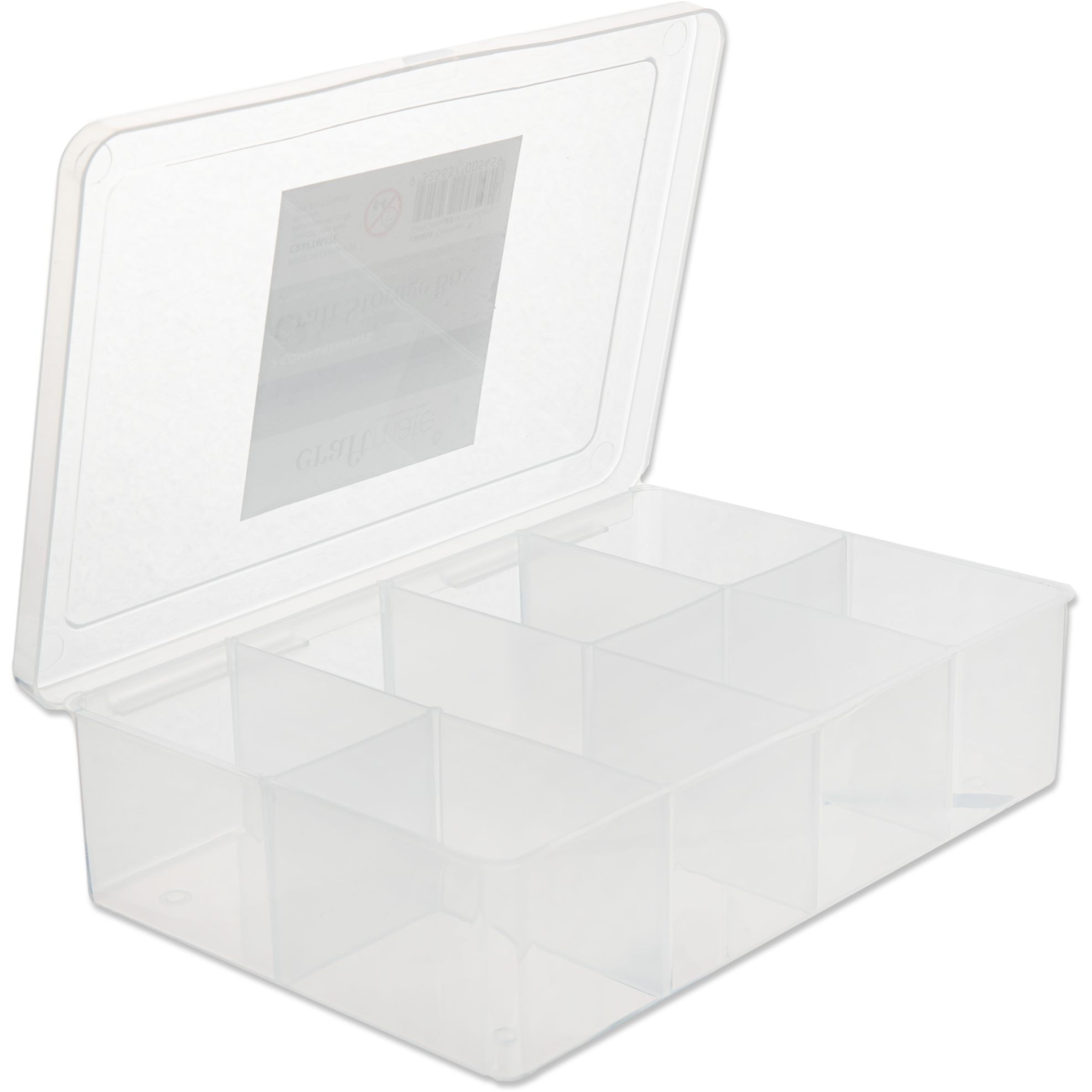 Image of Craft Storage Box 7 Compartments 17.5 x 12cm