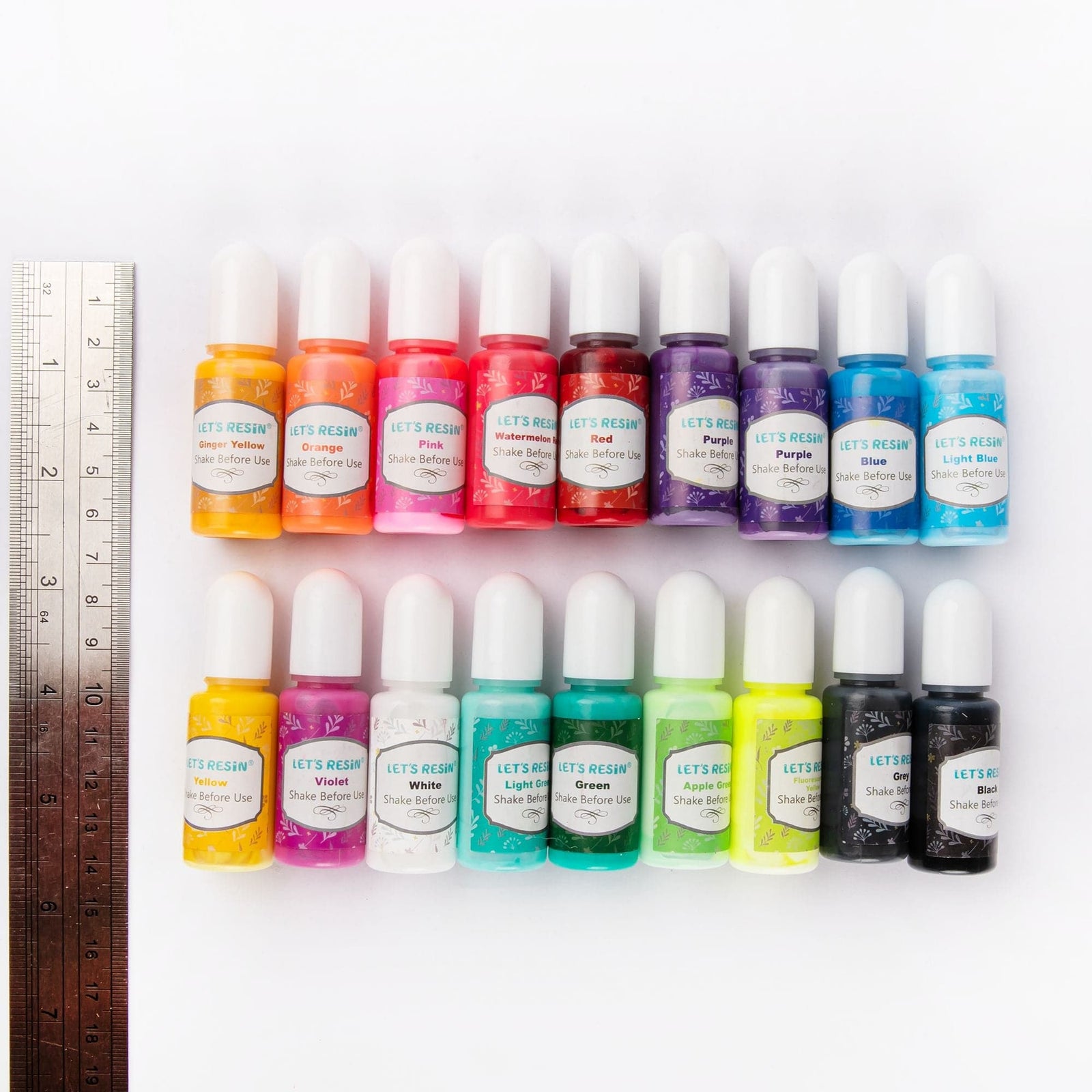 Lets Resin Solid Color Resin Dye- 18 colours x 10ml each