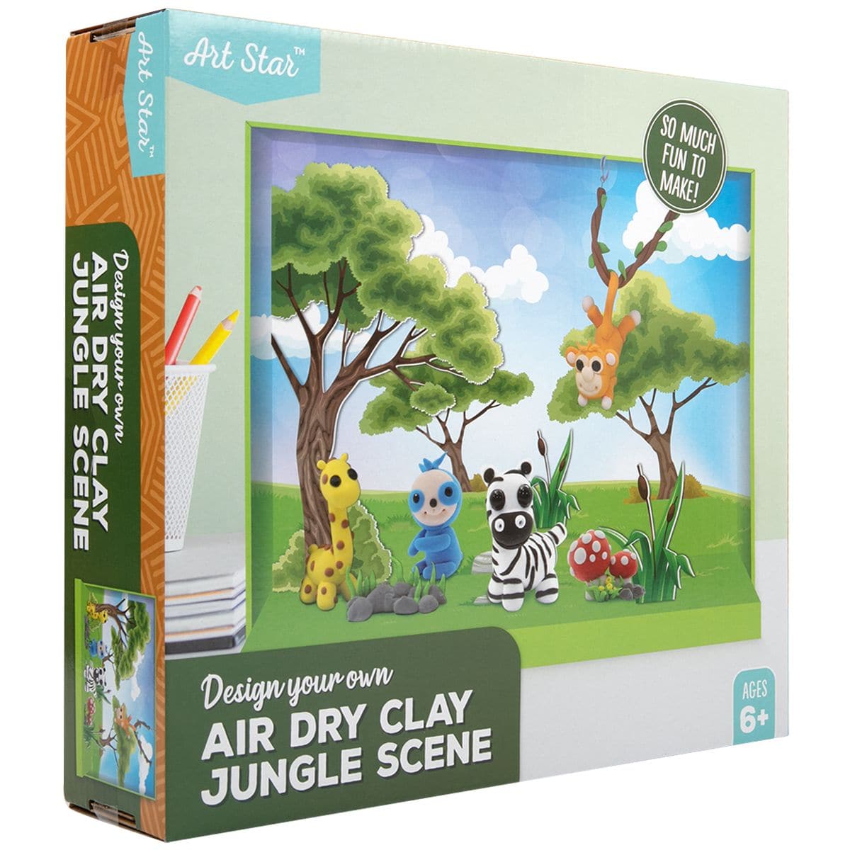 Image of Art Star Design Your Own Air Dry Clay Jungle Scene