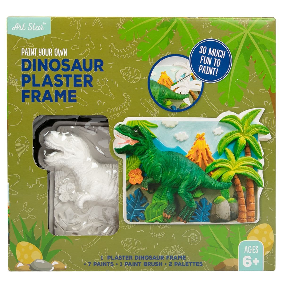 Image of Art Star Paint Your Own Plaster Framed Dinosaur