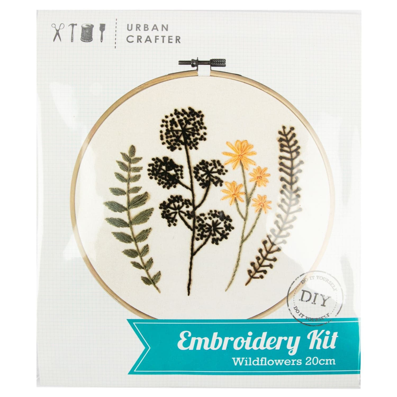 Image of Urban Crafter Embroidery Kit Wildflowers