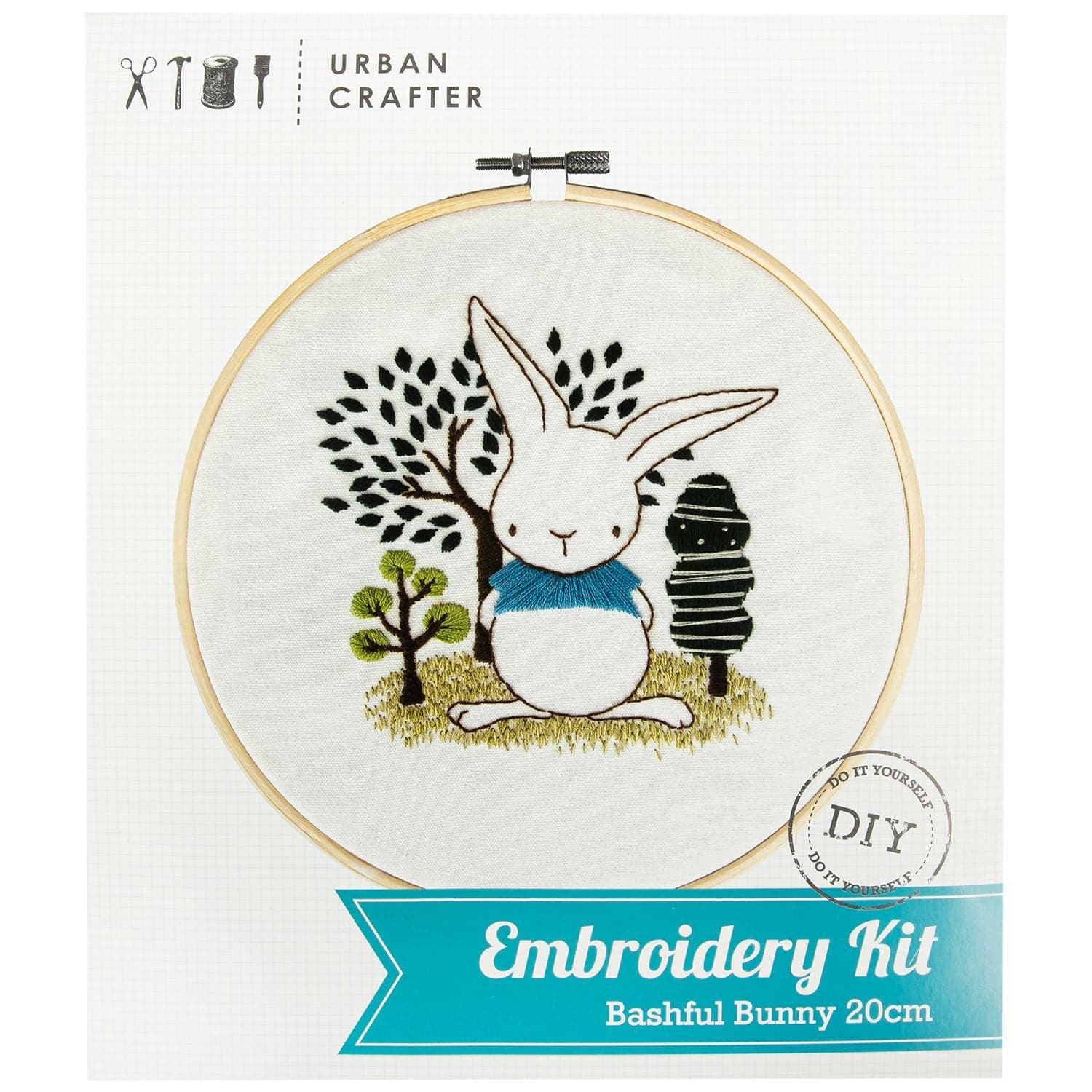 Image of Urban Crafter Embroidery Kit Bashful Bunny