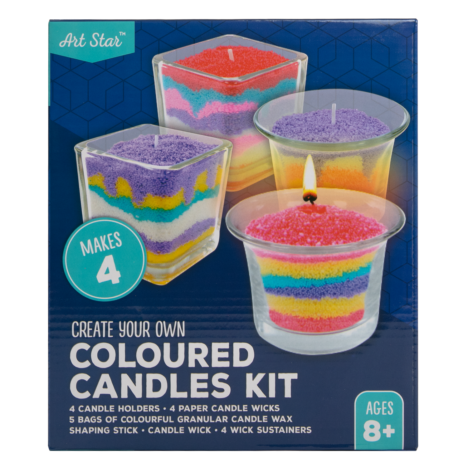 Image of Art Star Create Your Own Coloured Candle Kit Makes 4