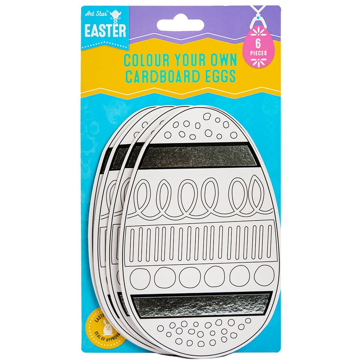 Image of Art Star Easter Colour Your Own Cardboard Eggs 6pc