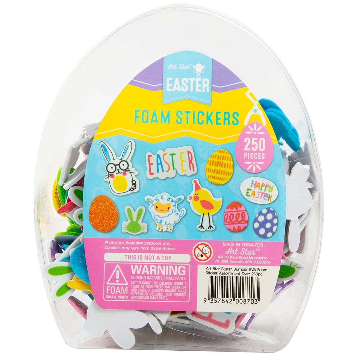 Image of Art Star Easter Bumper EVA Foam Sticker Assortment Over 250pc