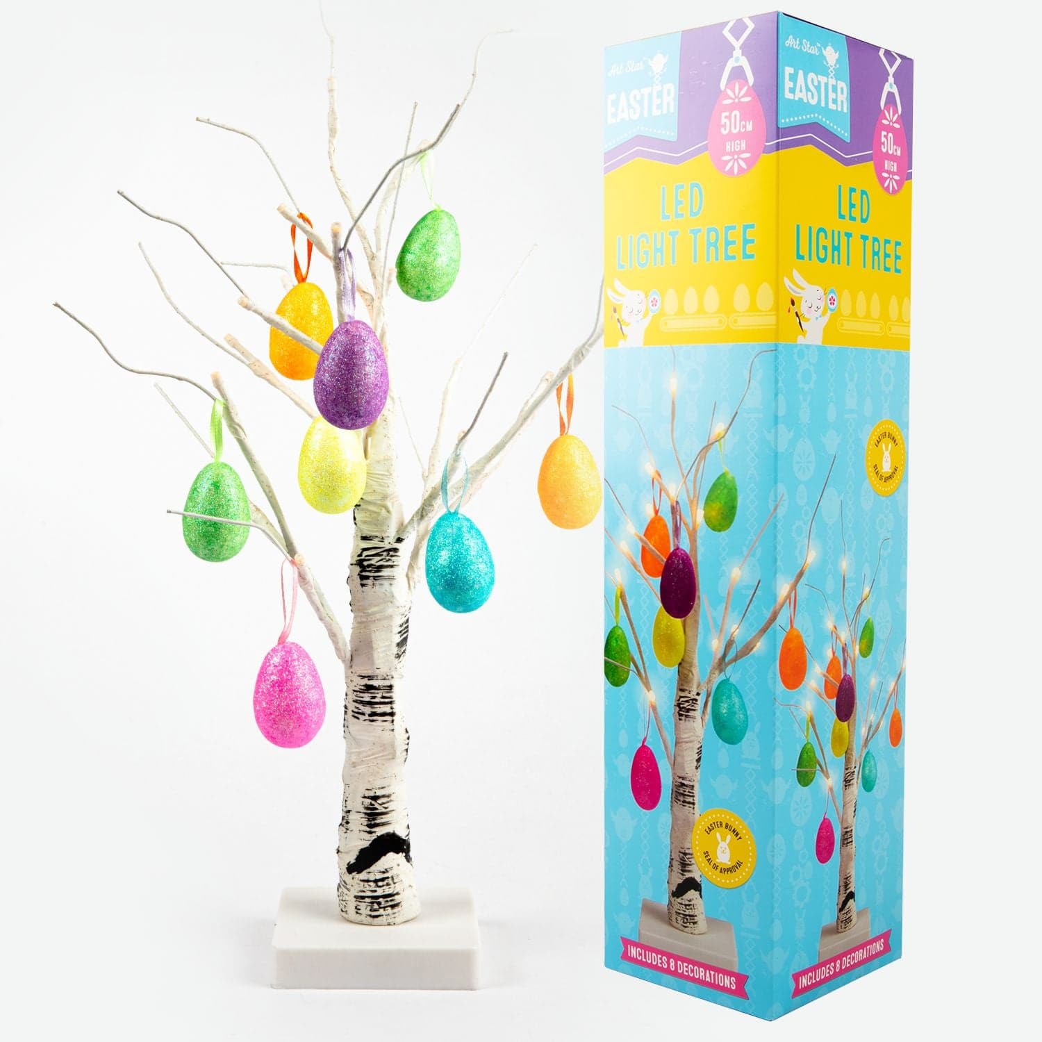 Image of Art Star Easter LED Light Tree with 8 Decorations